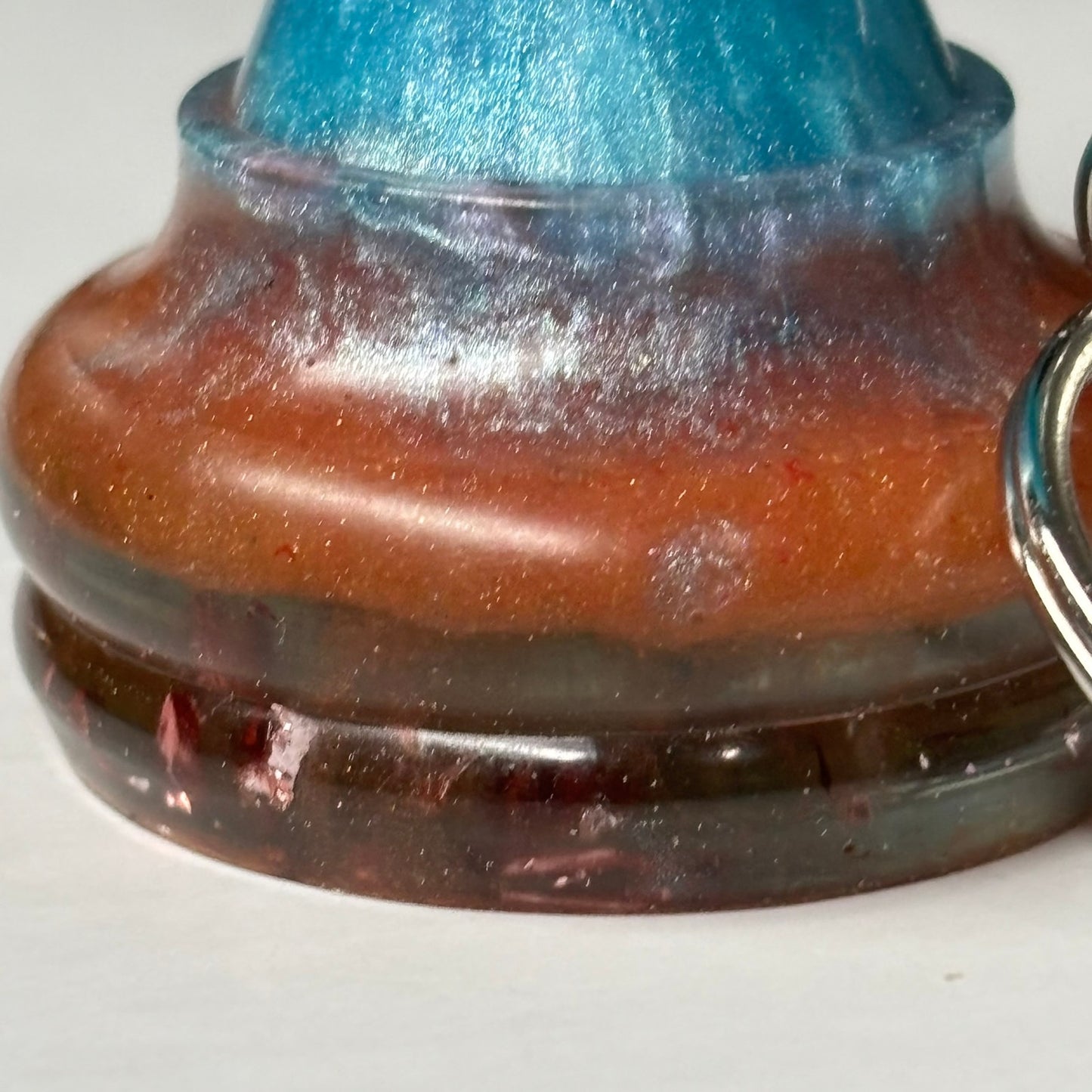 Cool Blue Rook - Handmade Resin Keychain - Large Edition