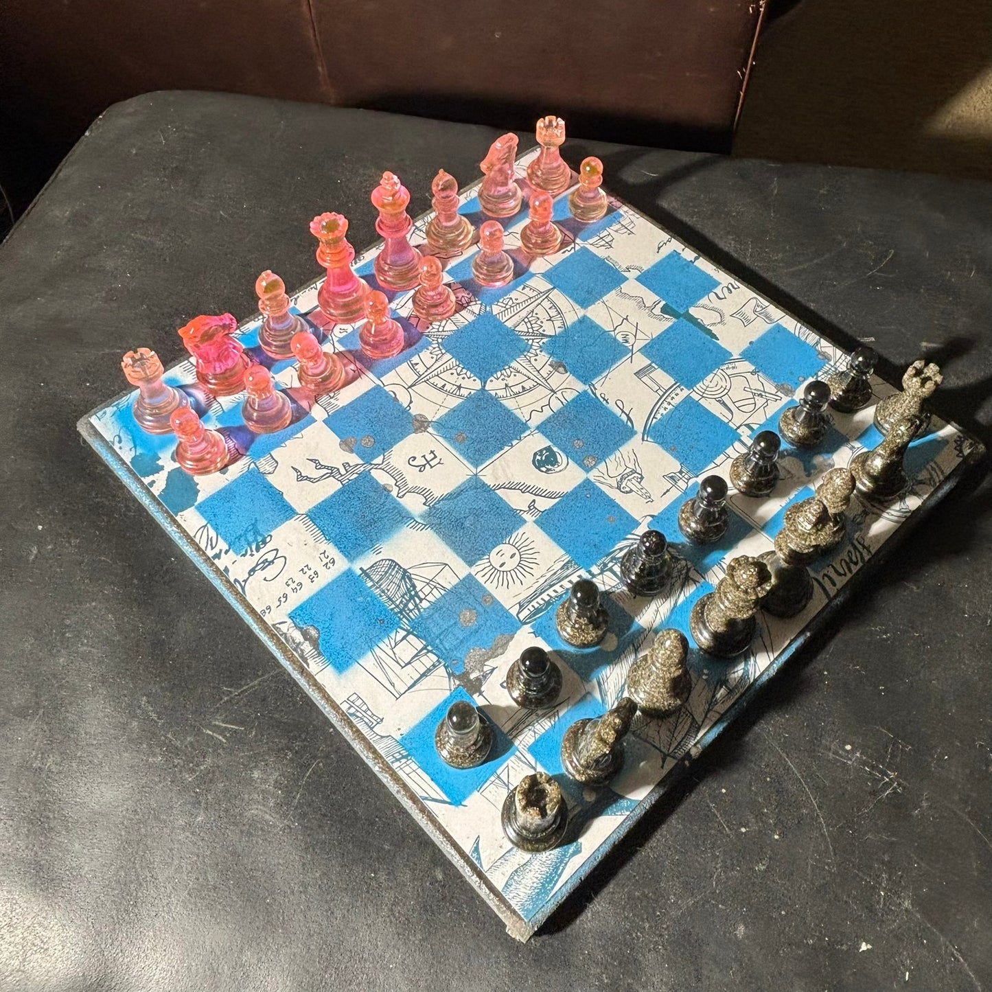 Seas Blue Explorer- Scrapbook Chess Set