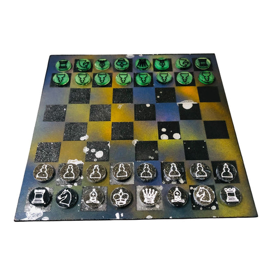 Toxic Green - Painted Chess Set