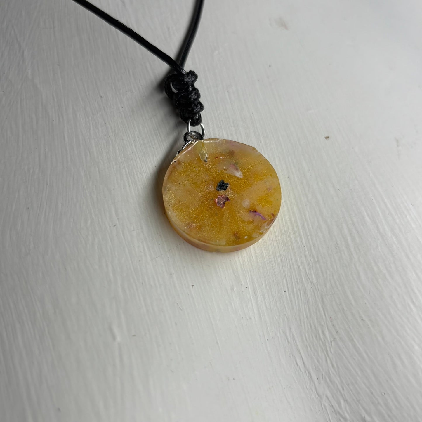 Fancy Yellow Pawn - Handmade Resin Chess Necklace