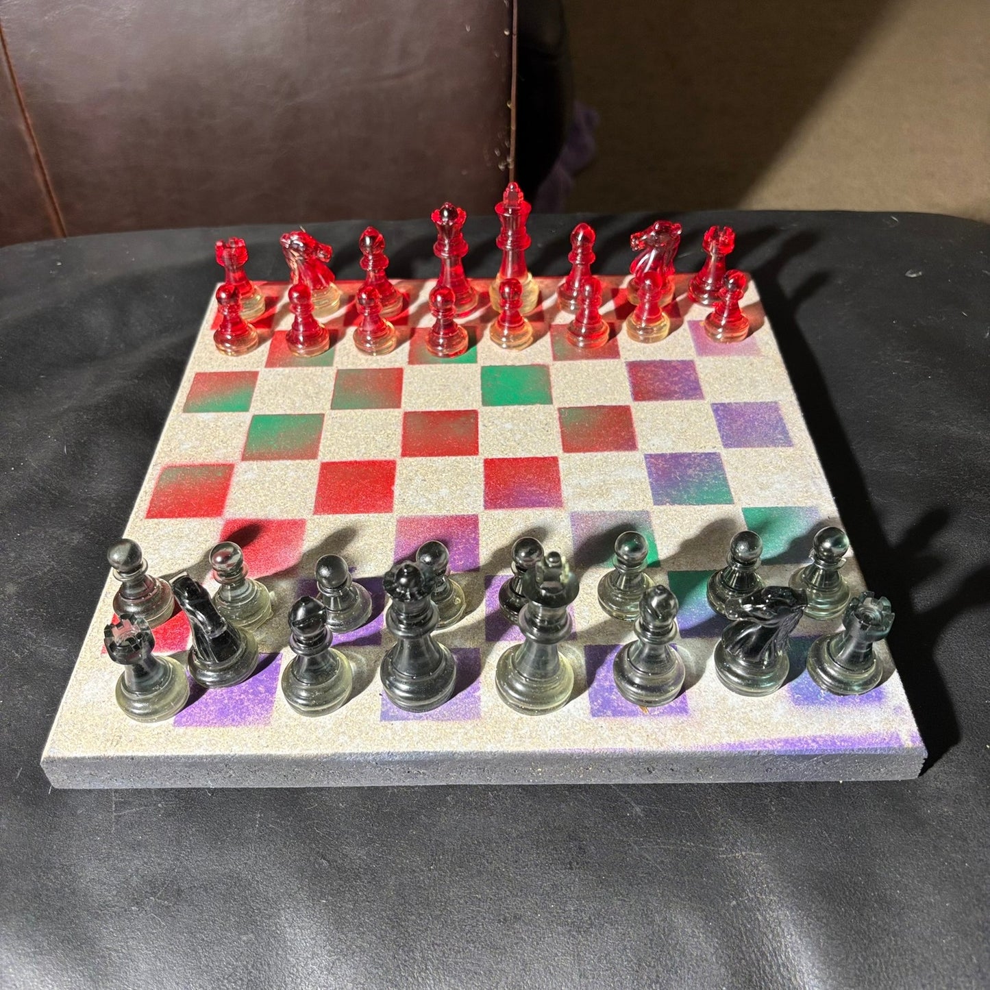 Rainbow Color Mix - Painted Chess Set