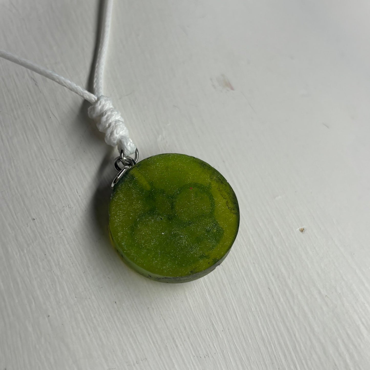 Green King - Handmade Resin Chess Necklace