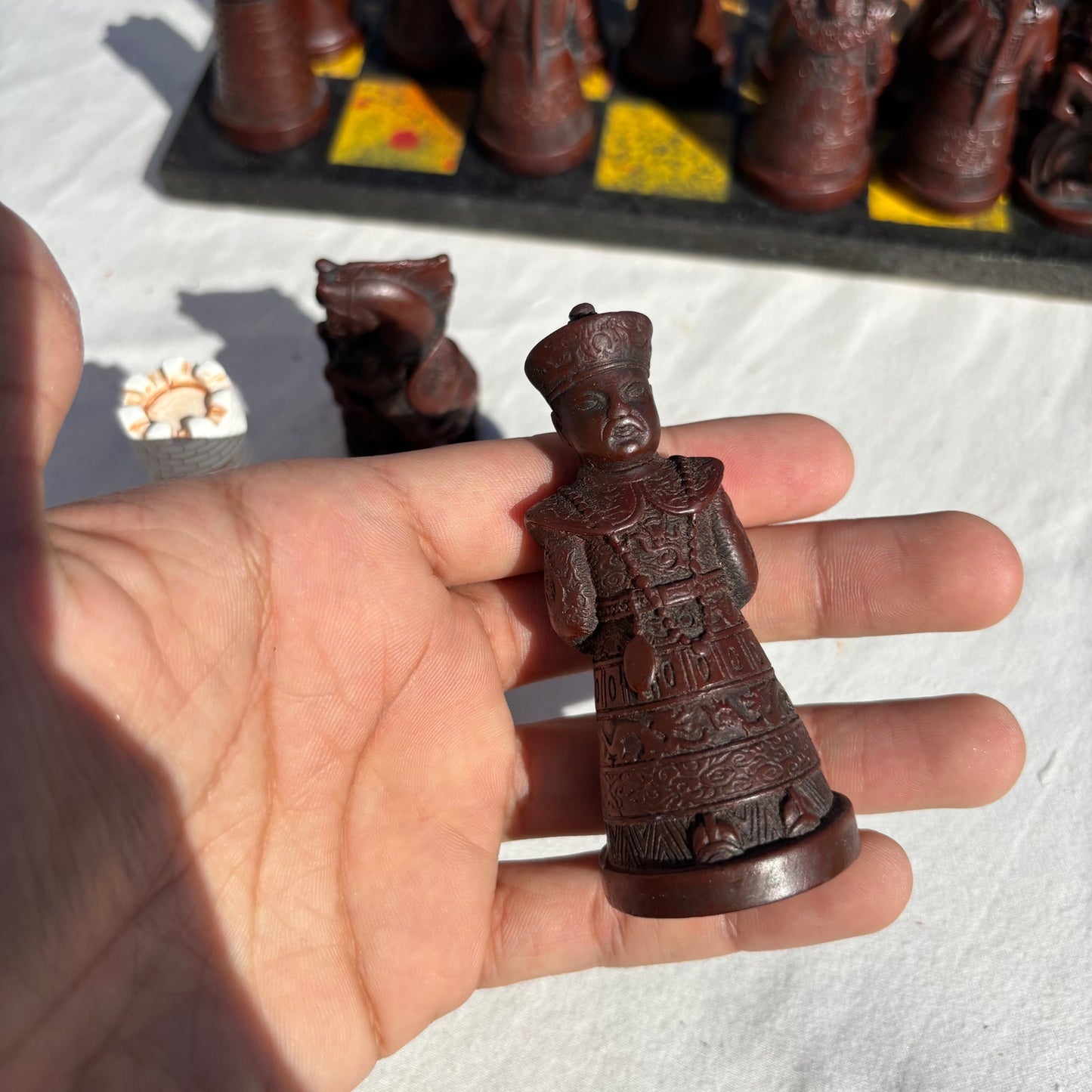 Fire Orange & Black - Chinese Edition Chess Set