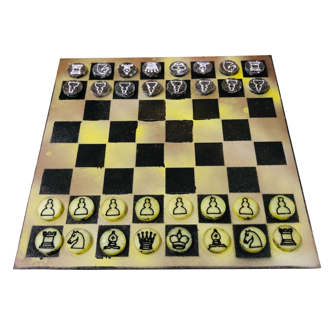 Dirty Green - Painted Chess Set