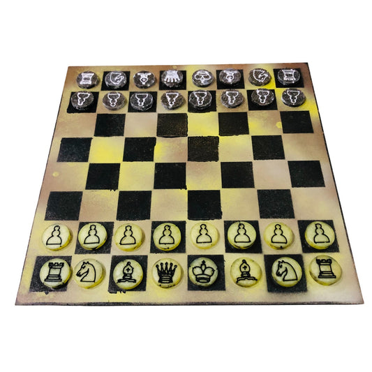 Dirty Green - Painted Chess Set