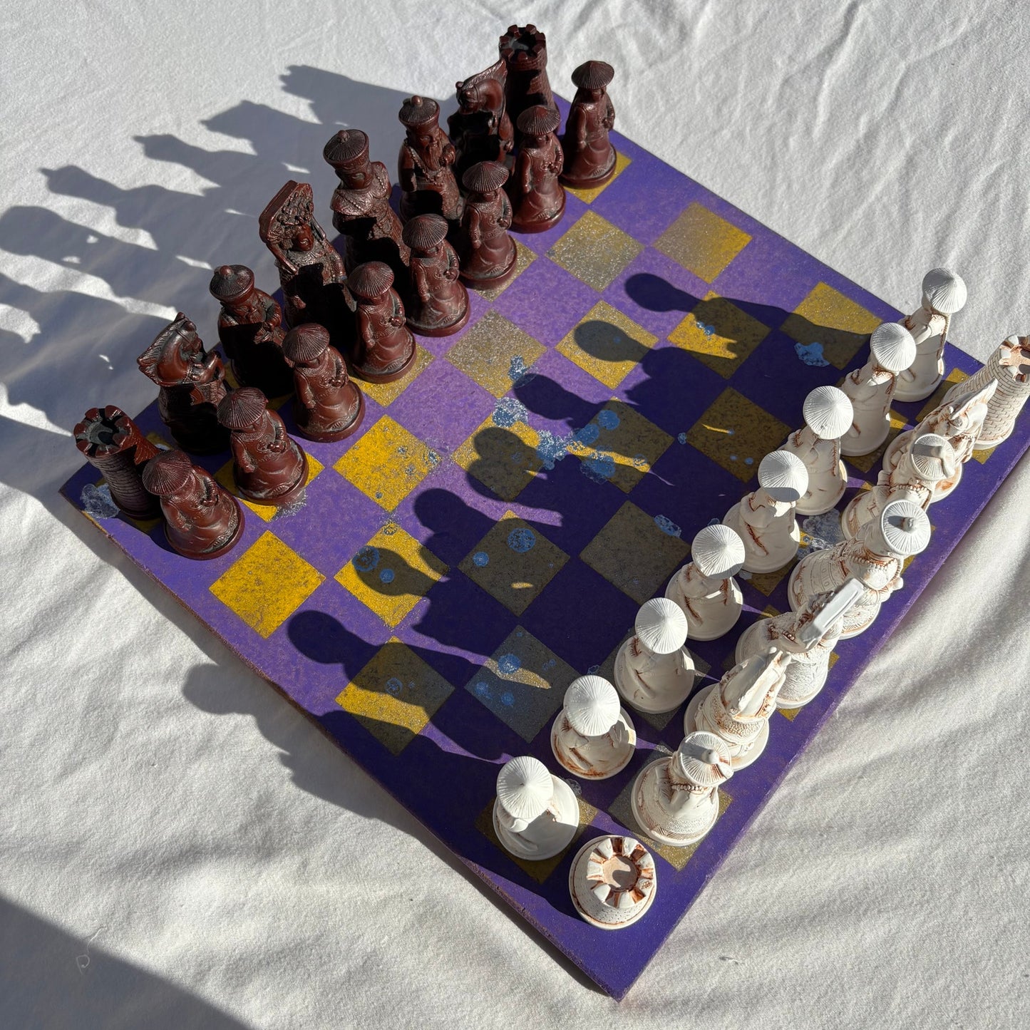 Purple & Yellow - Chinese Edition Chess Set