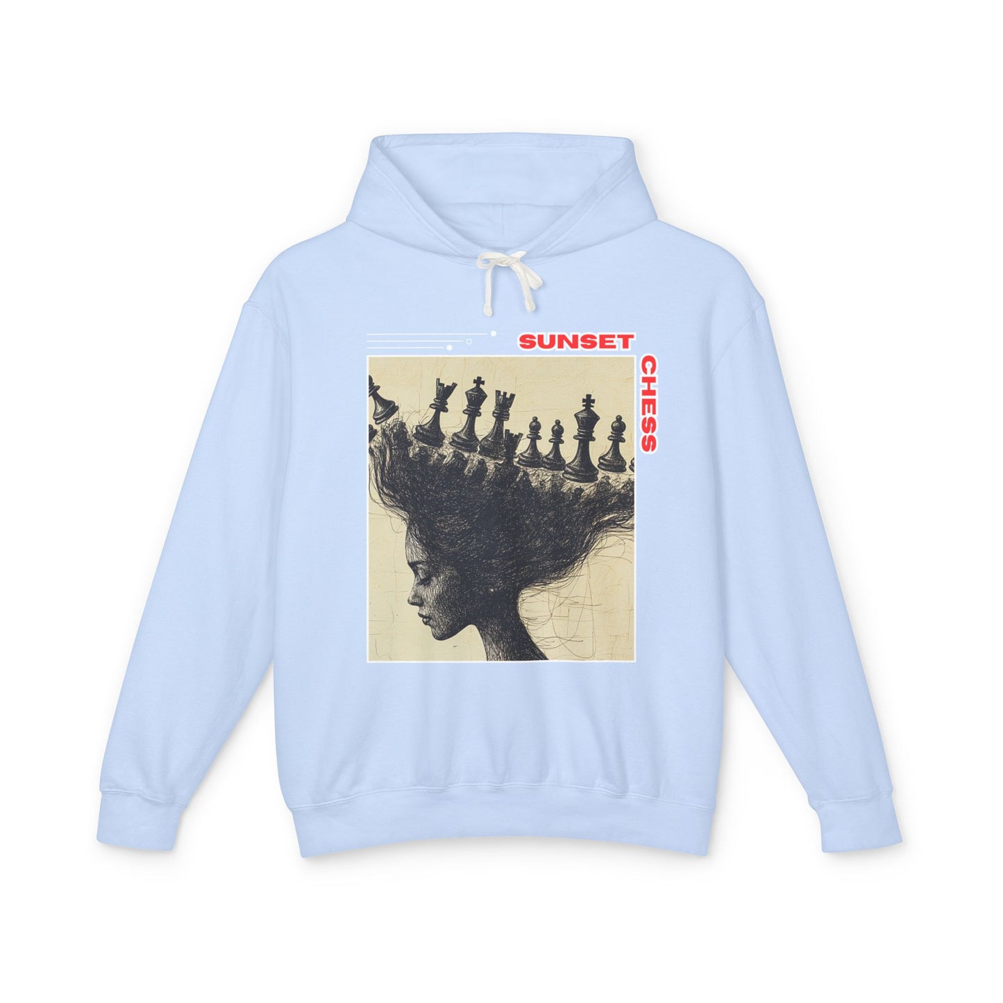 On The Mind - Sky Blue Chess Hoodie