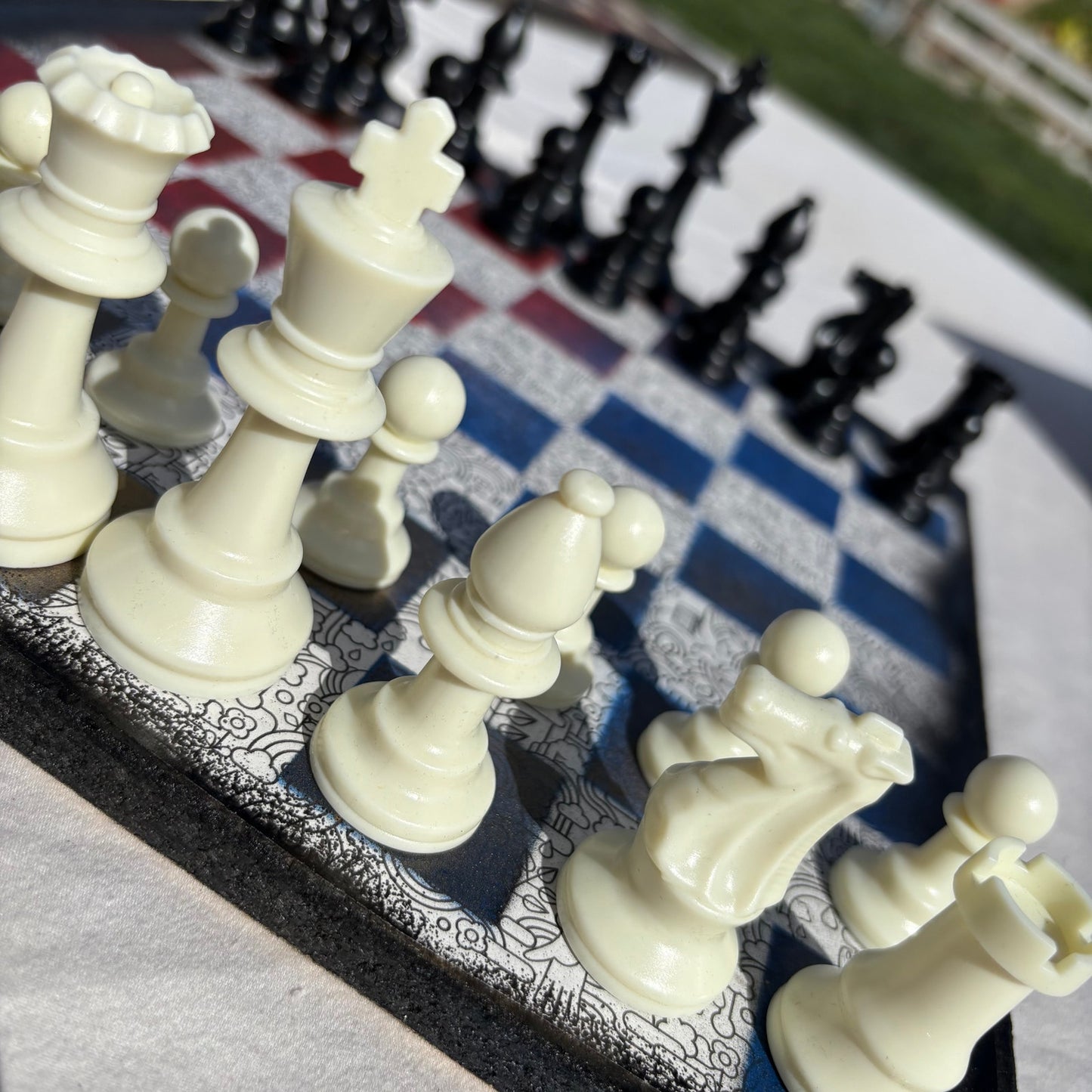Cartoon Golden Hue - Scrapbook Chess Set