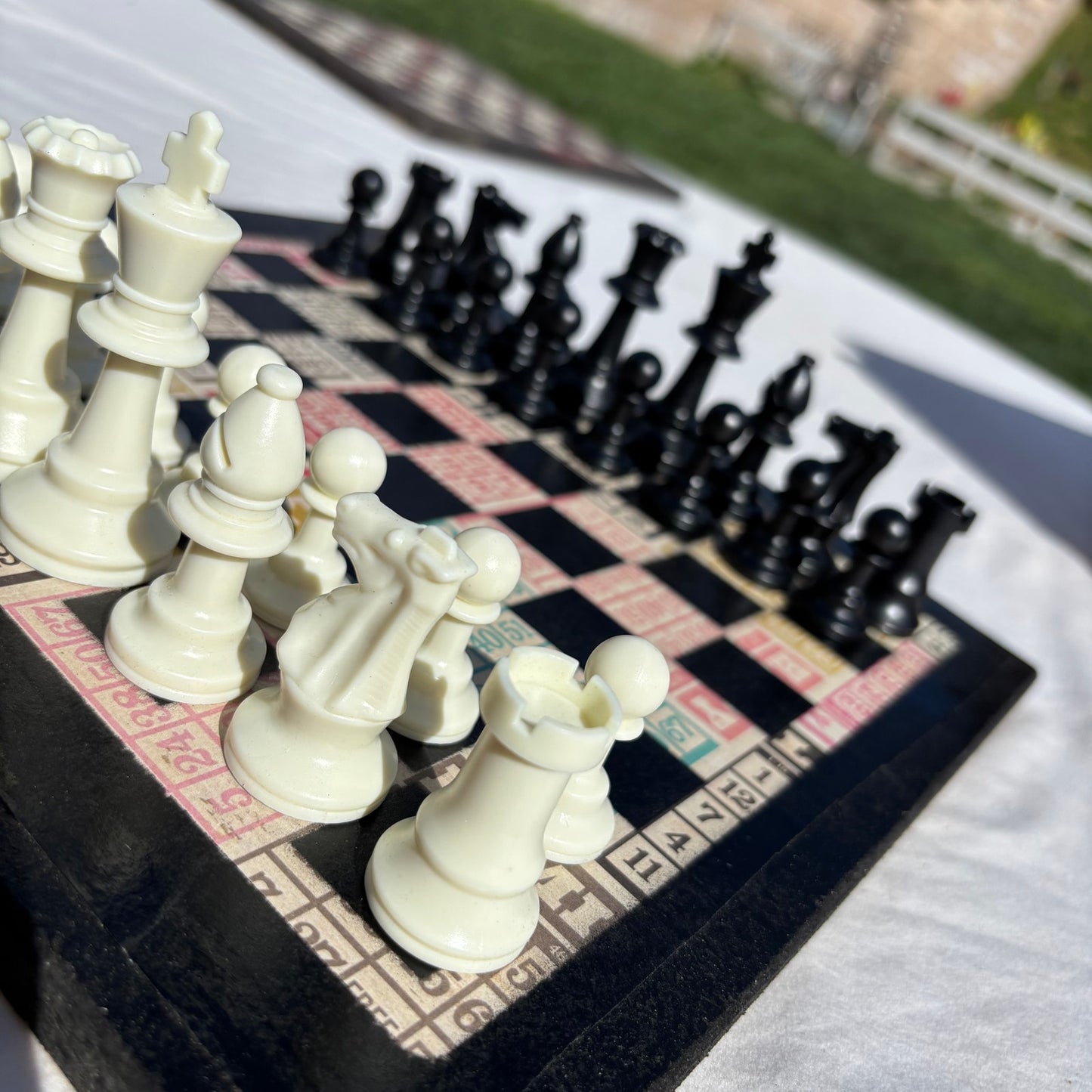 Numbers Game - Scrapbook Chess Set
