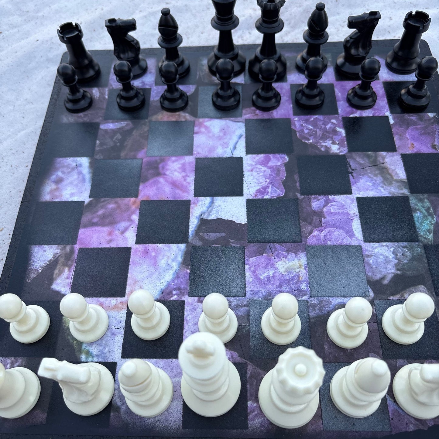 Crystal Purple - Scrapbook Chess Set