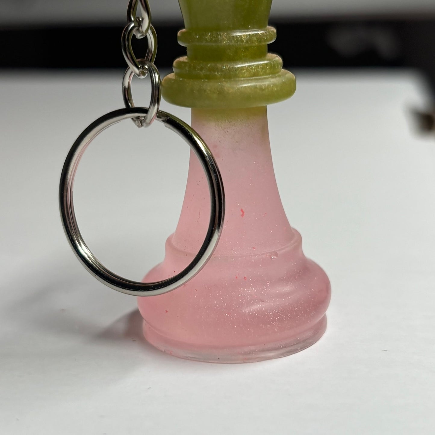 Army Green Pink Queen - Handmade Resin Keychain