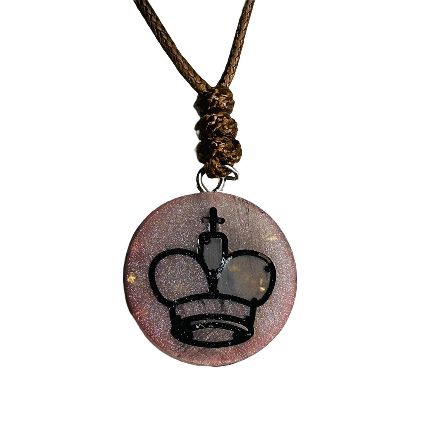 🎁 Brown Classic King - Handmade Resin Chess Necklace (100% off)