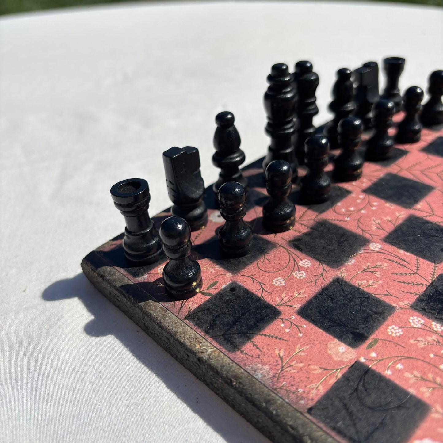 Golden Peach - Scrapbook Chess Set