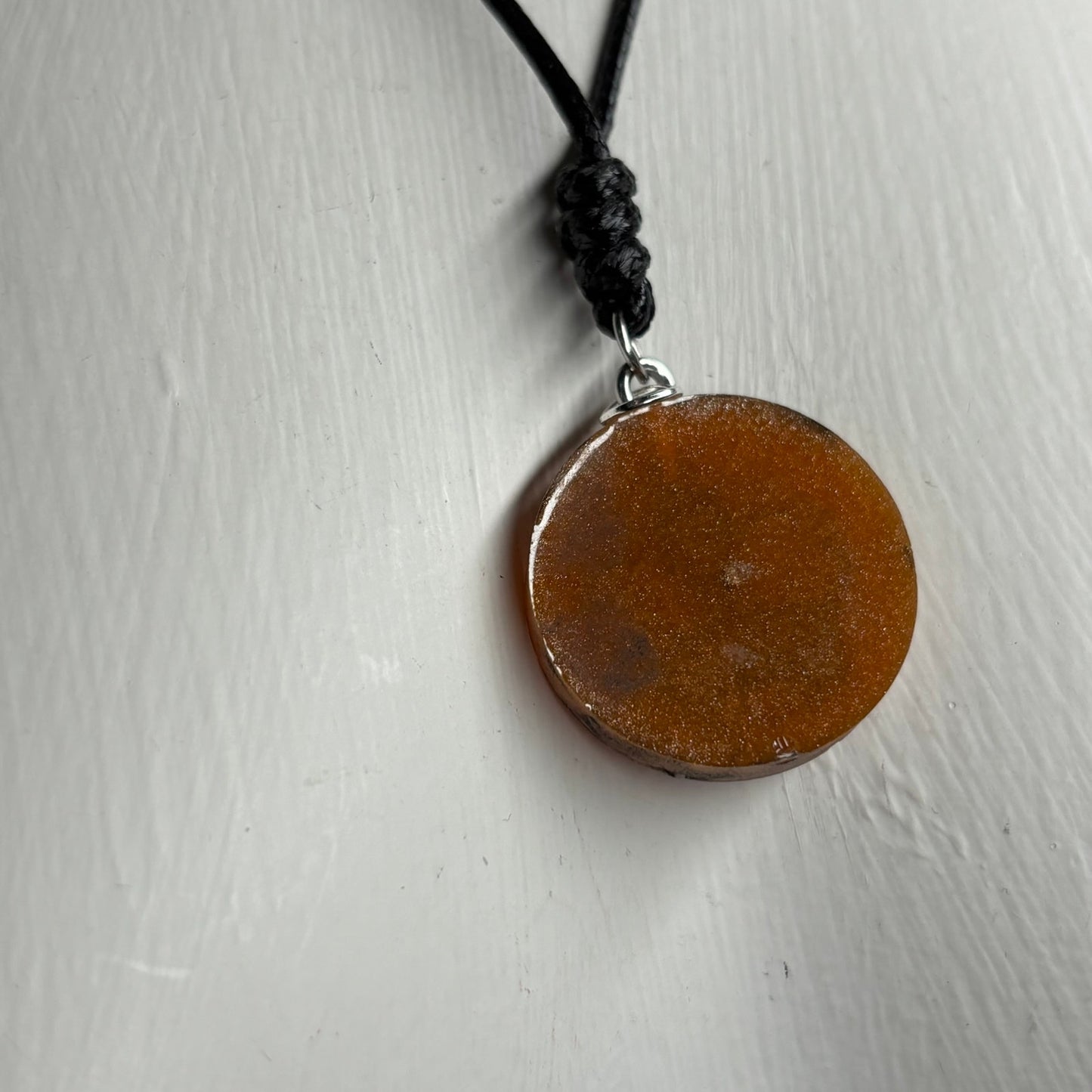 Coffee Brown King - Handmade Resin Chess Necklace