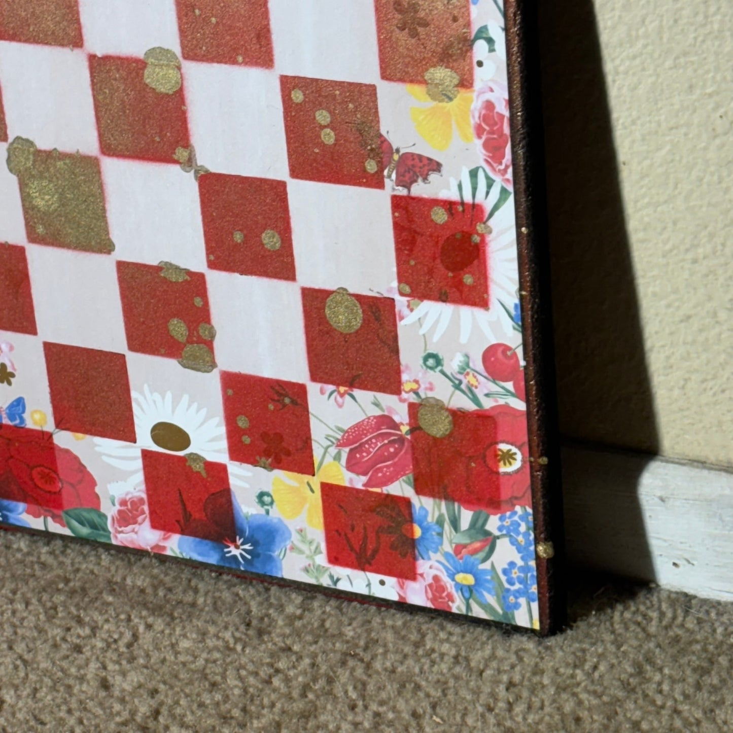 Red Garden - Scrapbook Chess Board