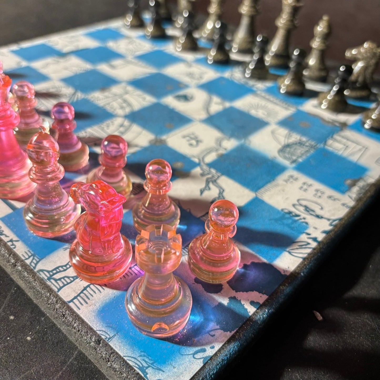 Seas Blue Explorer- Scrapbook Chess Set