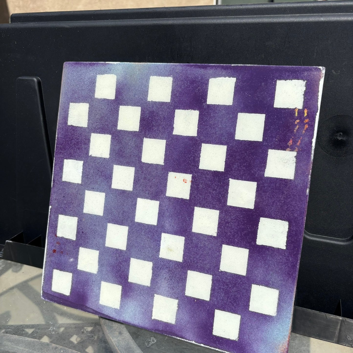 Purple Mist - Resin Coated Chess Board