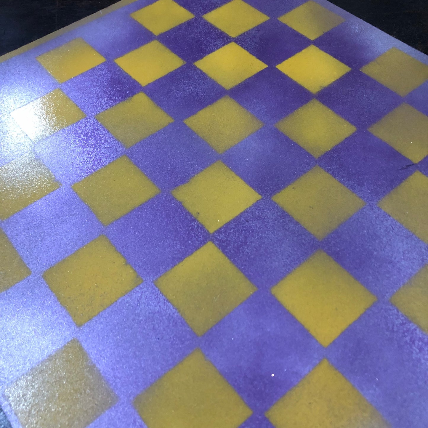Purple Yellow Mist - Painted Chess Set
