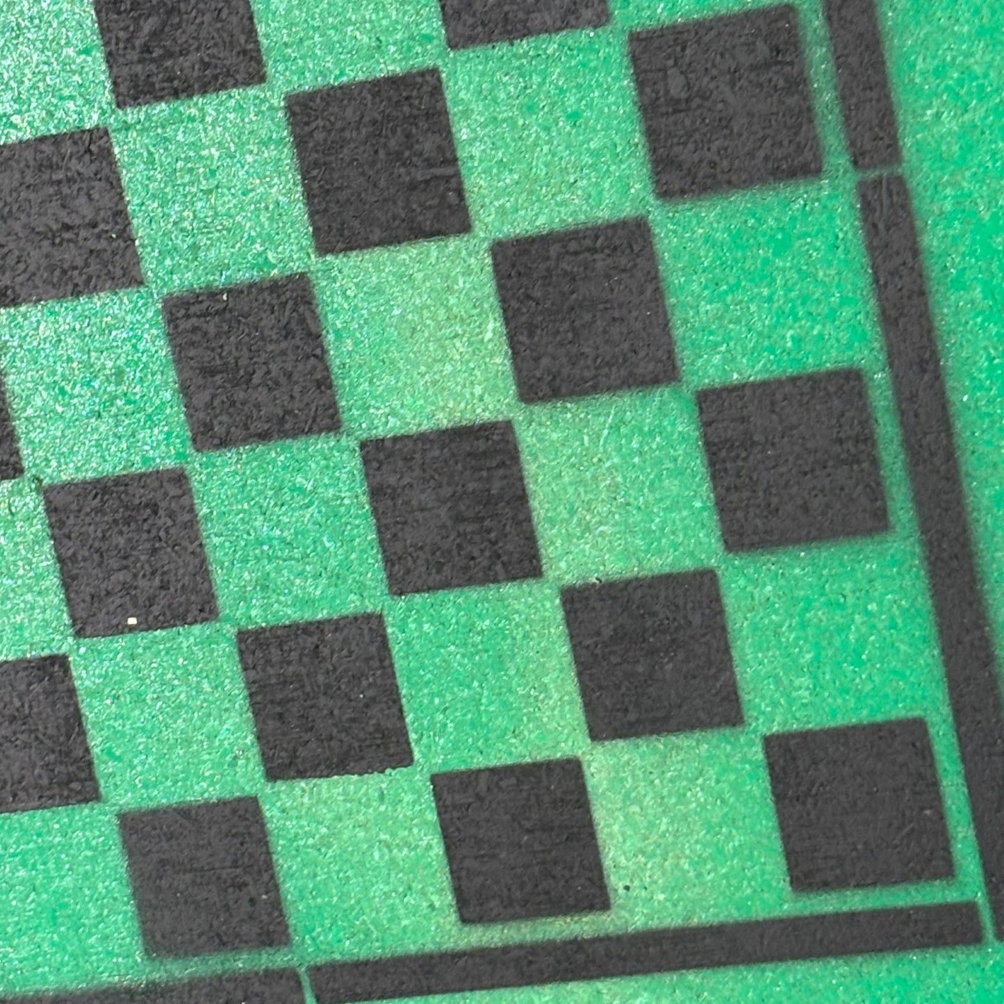 Green & Black - Painted Chess Board