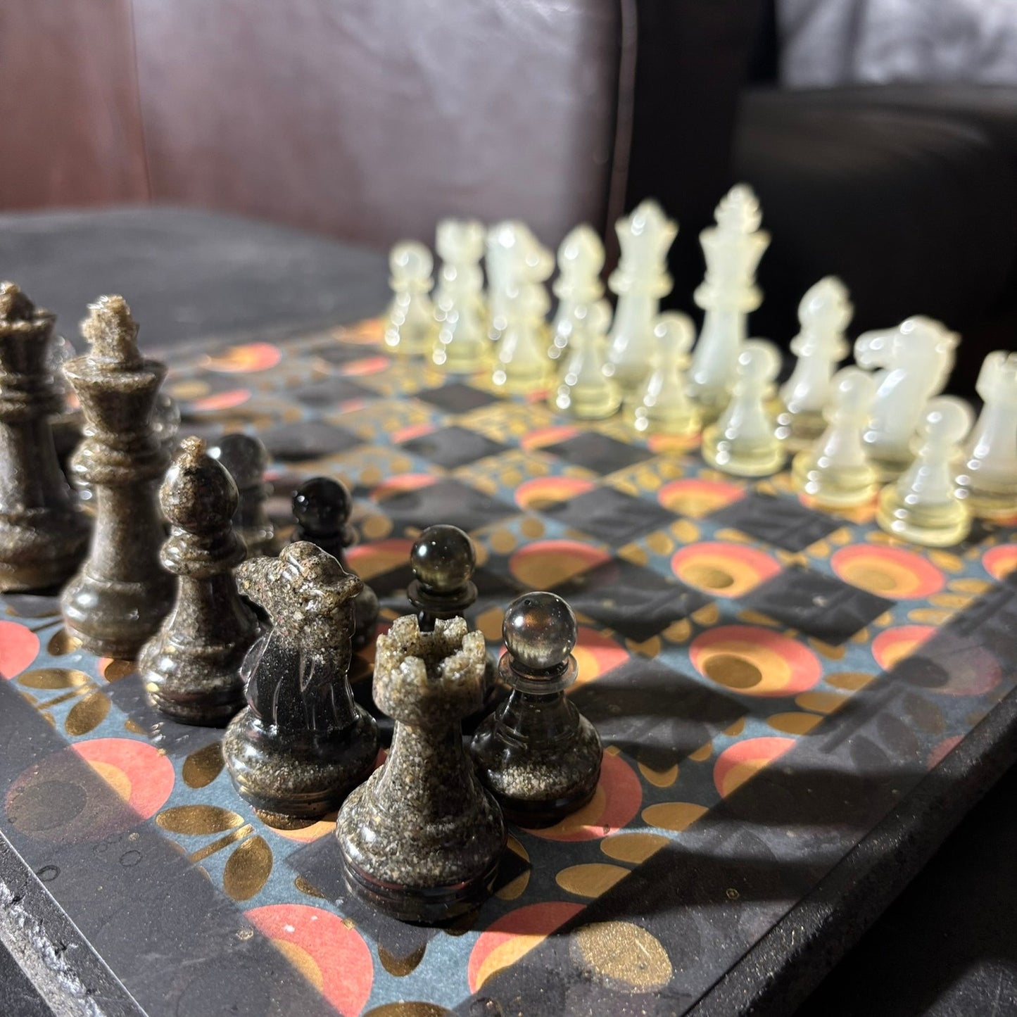 Vintage Swirl Pattern - Scrapbook Chess Set