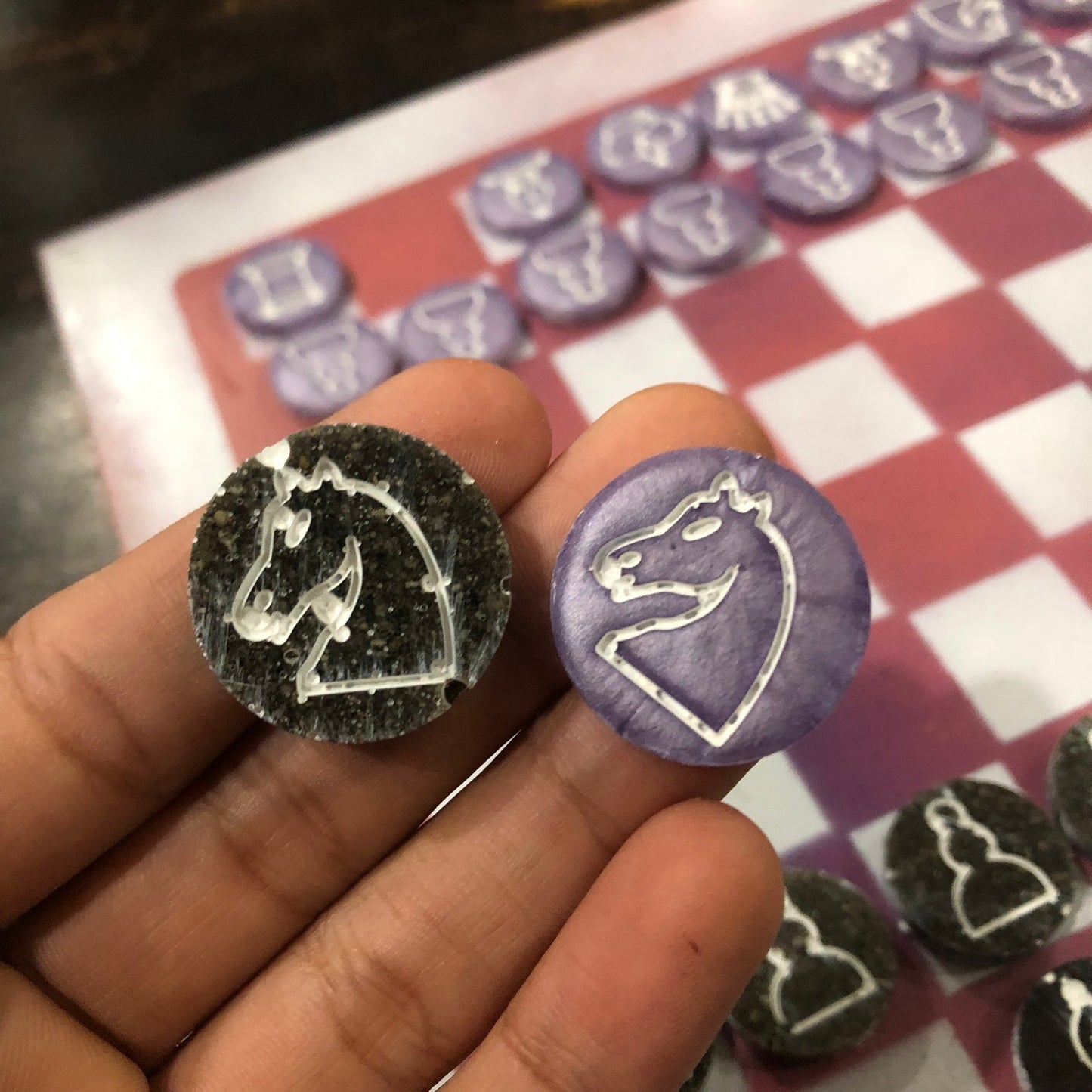 Sploosh Pink - Painted Chess Set