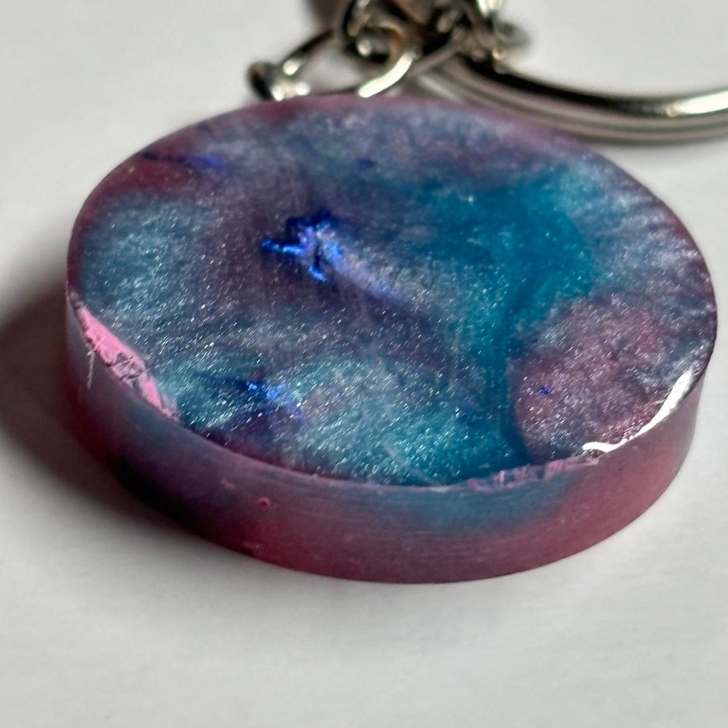 Cotton Candy Bishop - Handmade Resin Keychain - Flat Edition