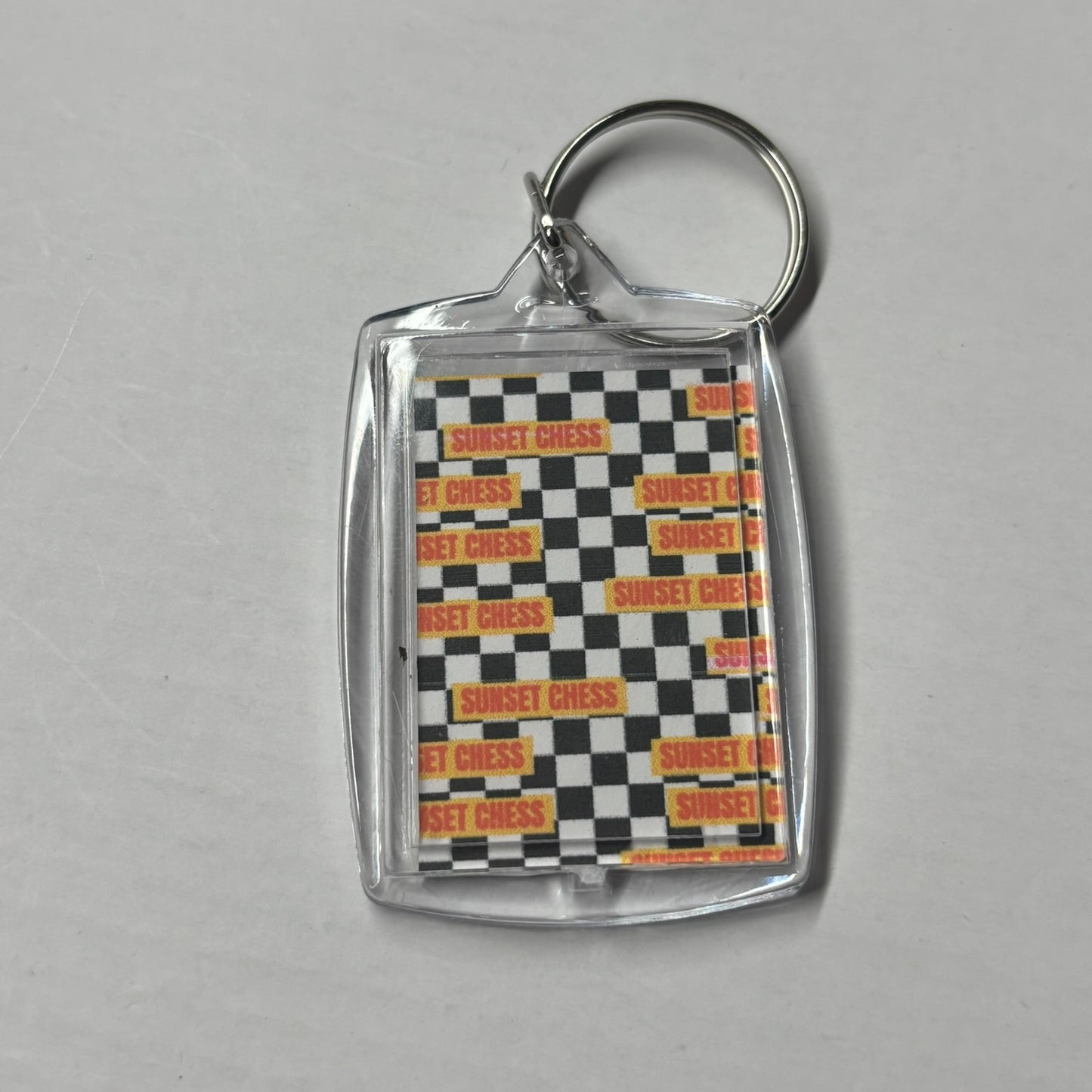 Cows Collide - Chess Photo Keychain