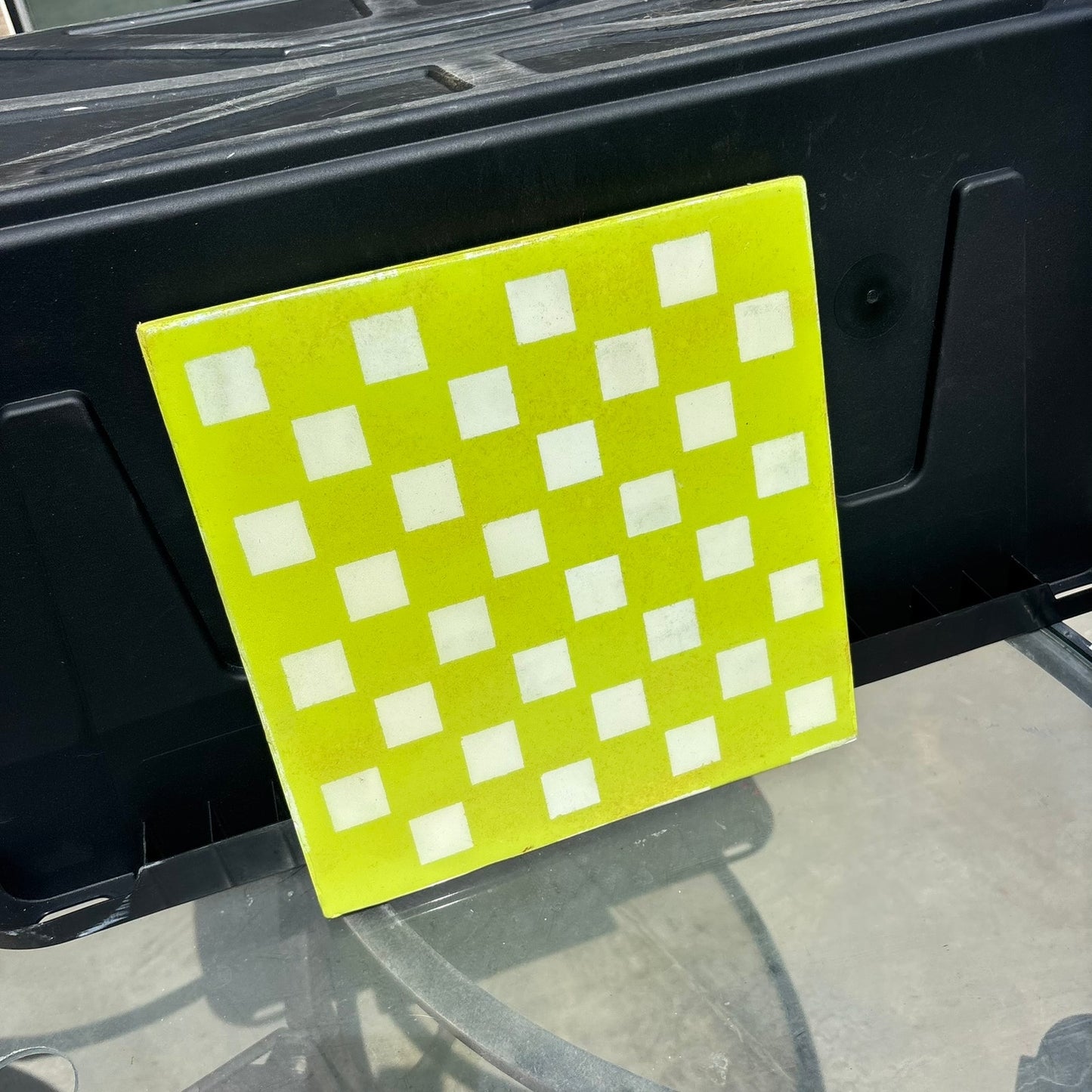 Lemon Green - Resin Coated Chess Board