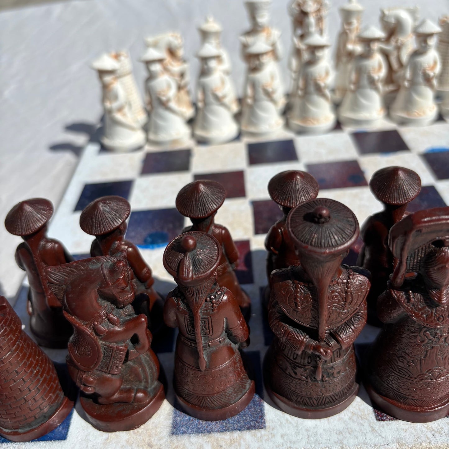Space White - Chinese Edition Chess Set