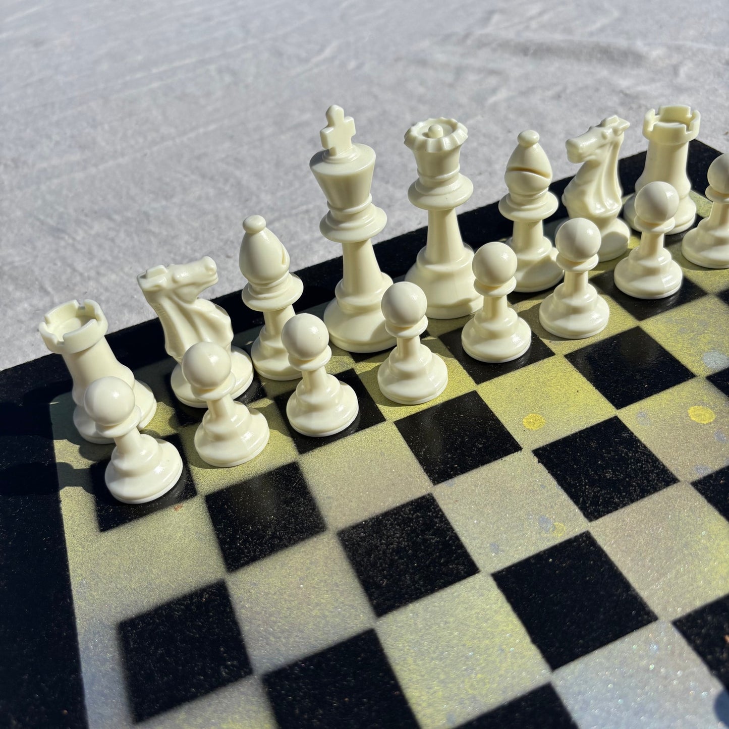 Toxic Green - Painted Chess Set
