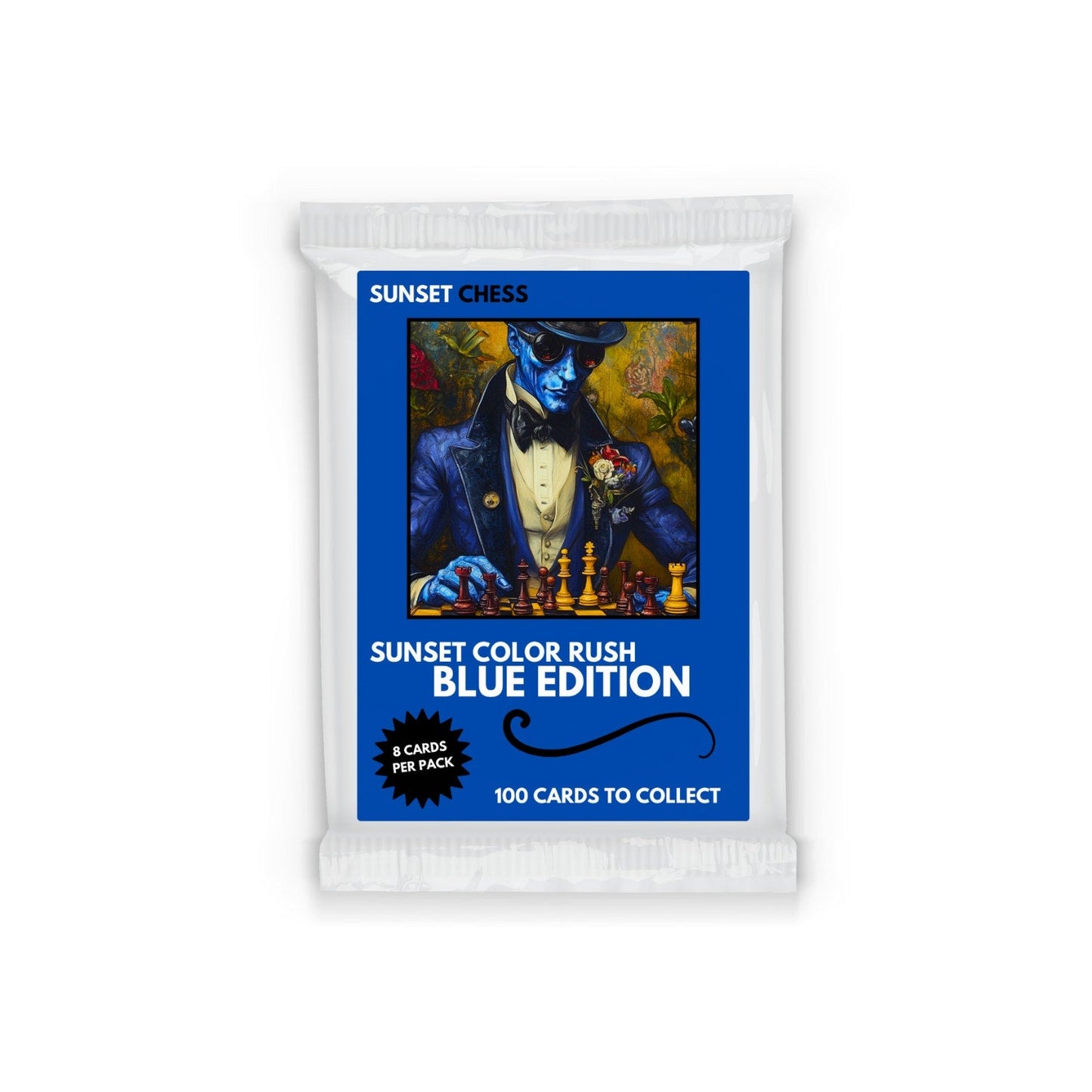 🎁 Blue Color Rush - Sunset Chess Scrapbook Card Pack (100% off)