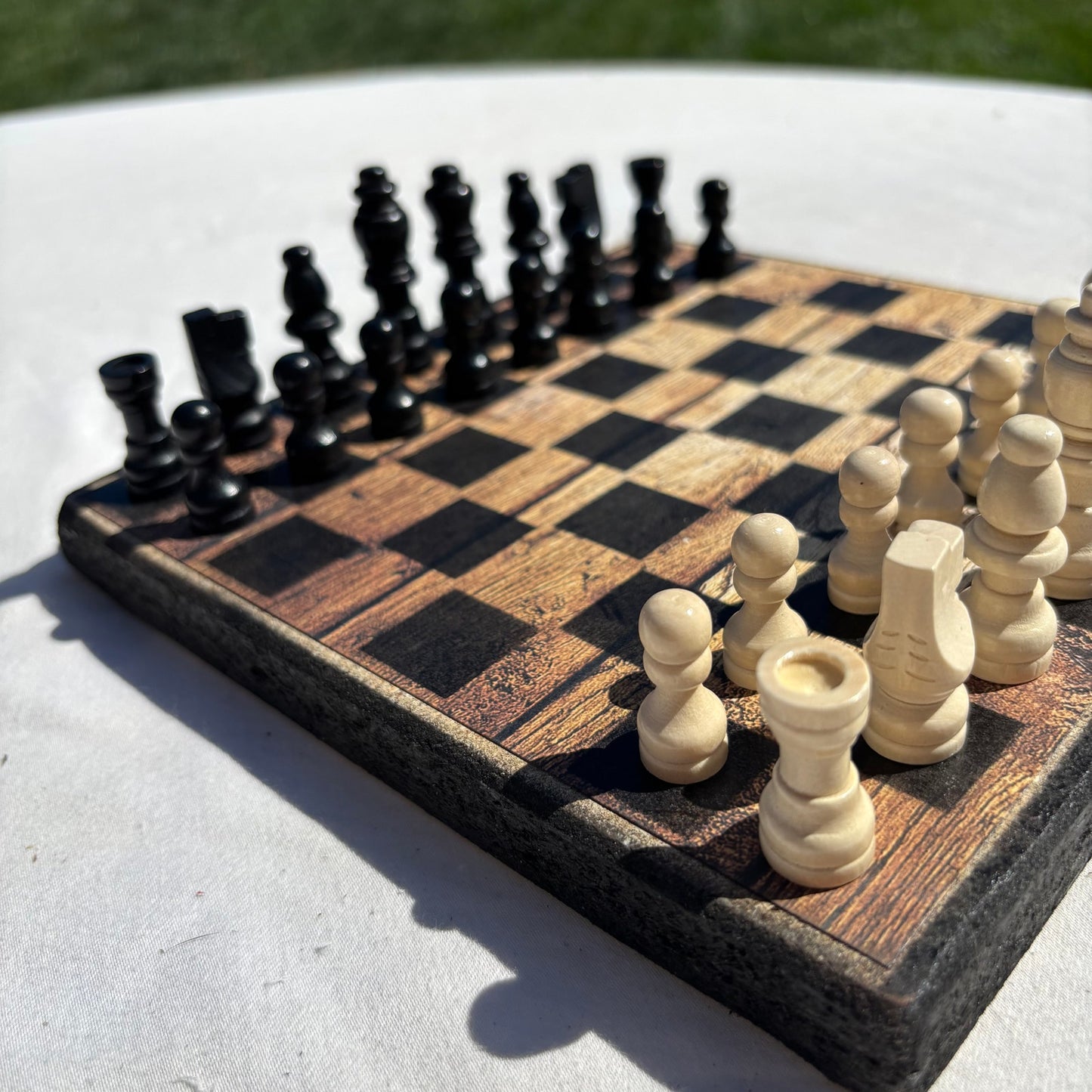 Classic Wood Print - Scrapbook Chess Set