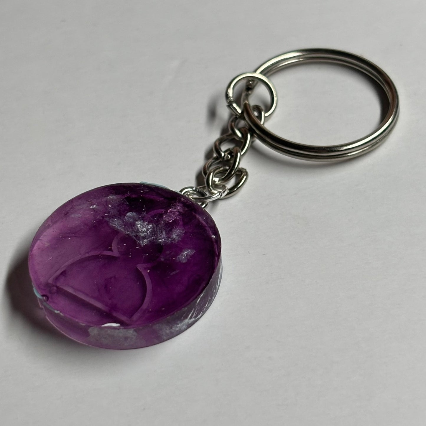 Purple Translucent Pawn - Handmade Resin Keychain - Flat Edition