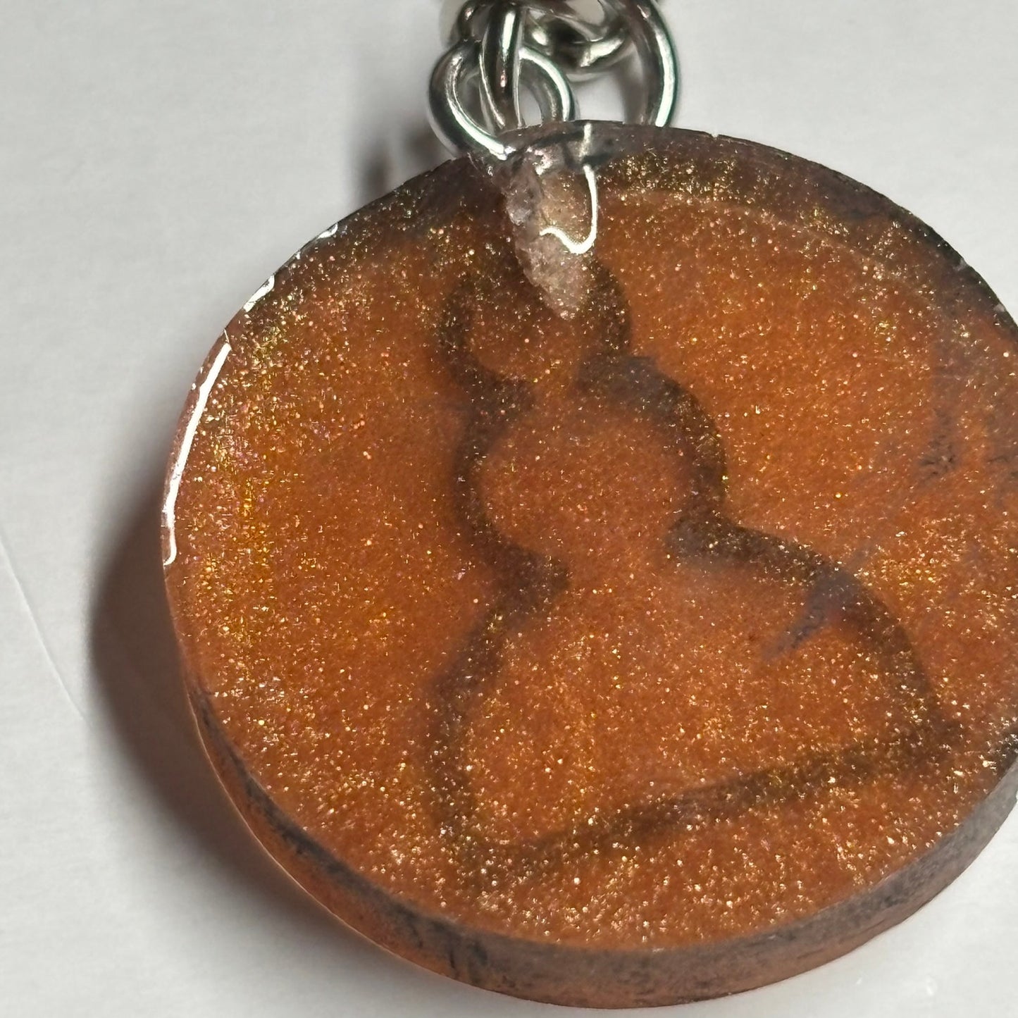Premium Orange - Handmade Resin Keychain - Flat Edition