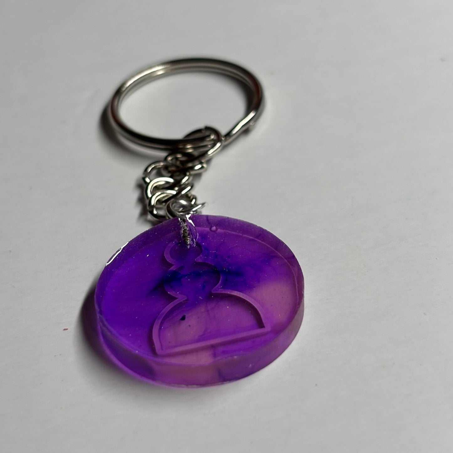 Purple Swirl Pawn - Handmade Resin Keychain