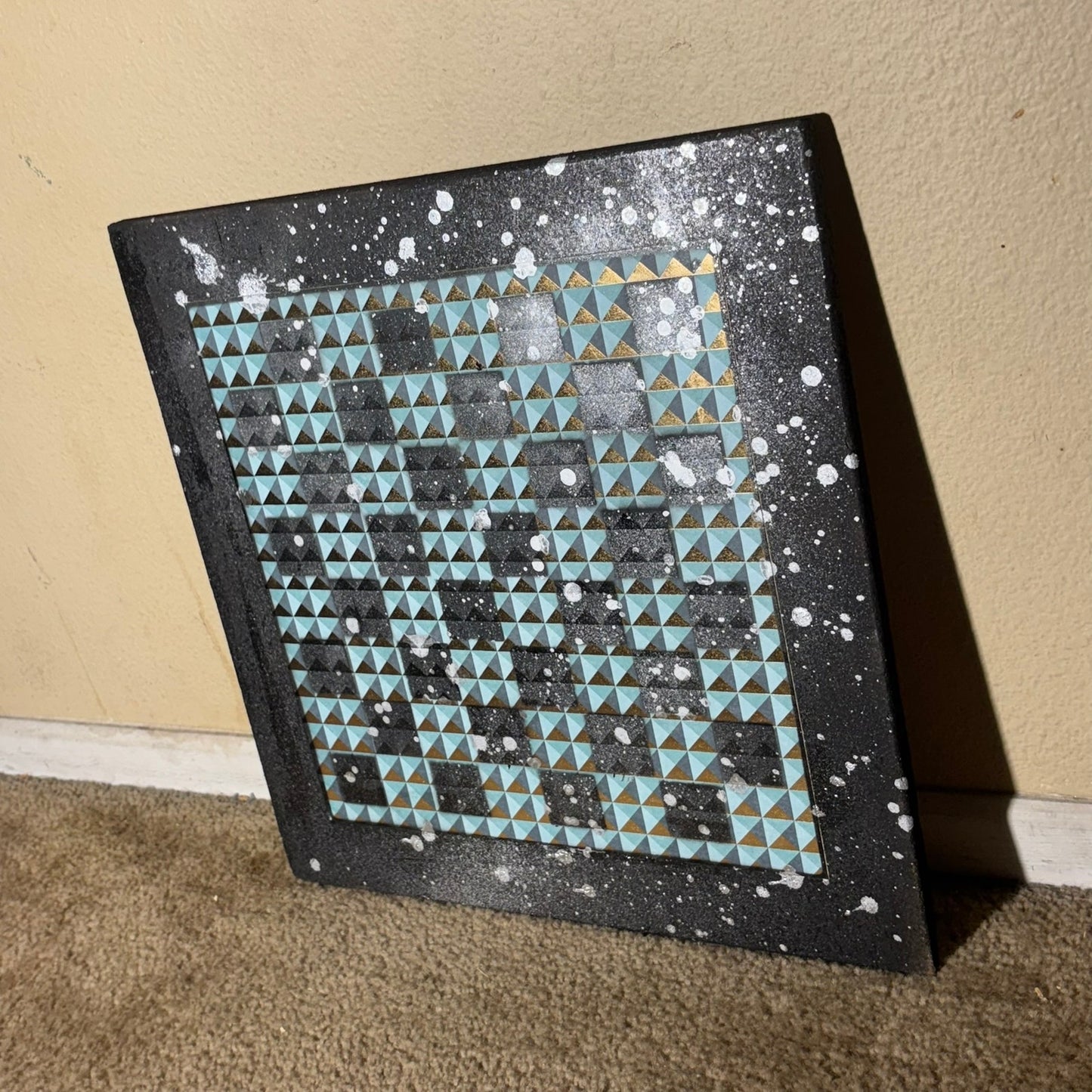 Golden Green Pattern - Large Scrapbook Chess Board