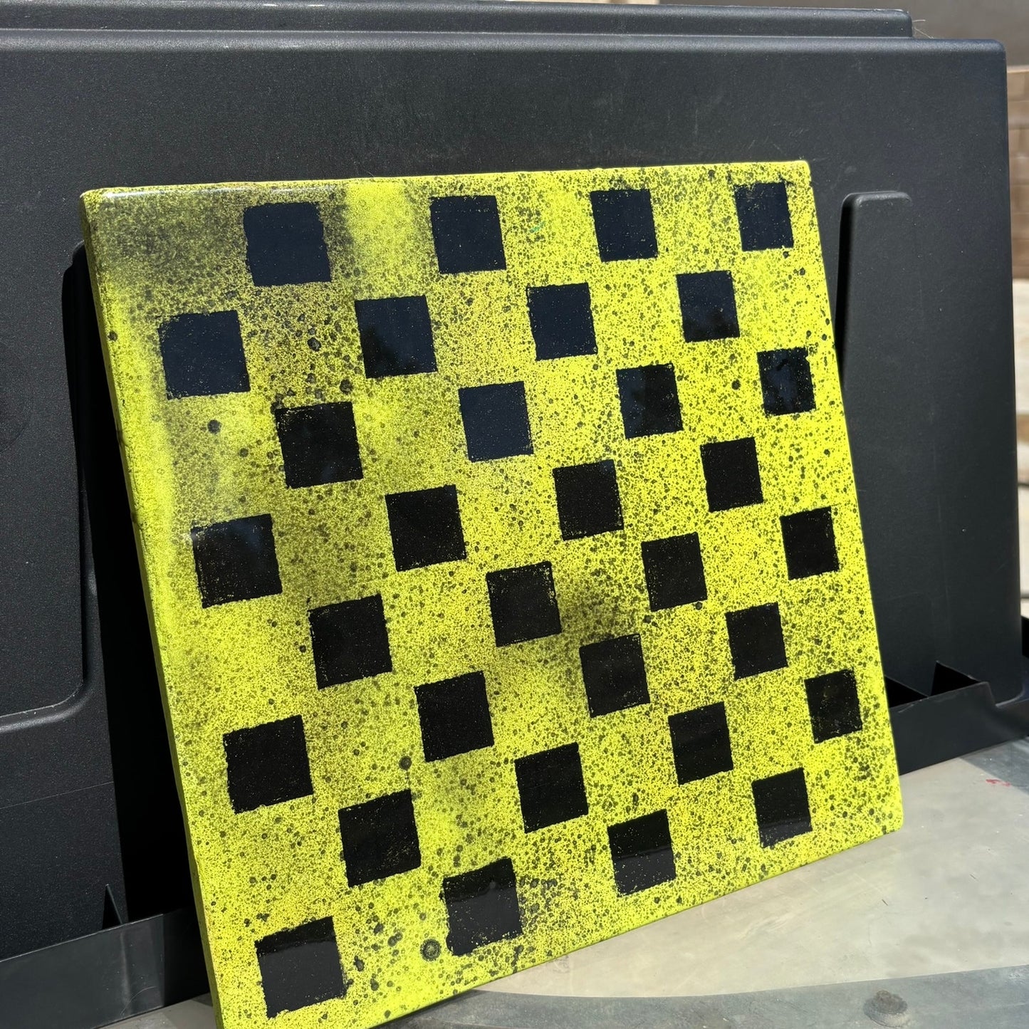 Speckled Lime Green - Resin Coated Chess Board