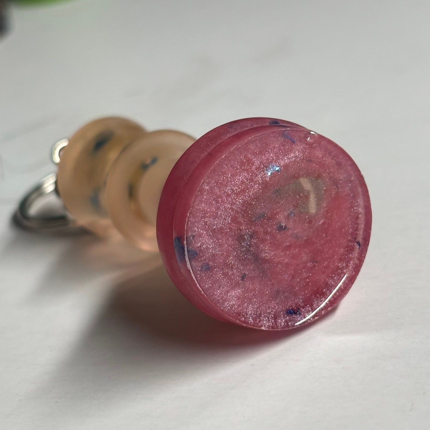 Pink Amber Mixed King - Handmade Resin Keychain