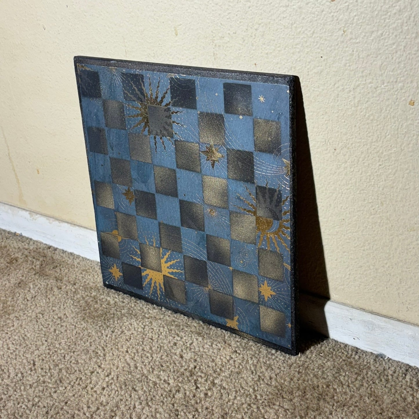 Sunset Vintage Blue - Scrapbook Chess Board