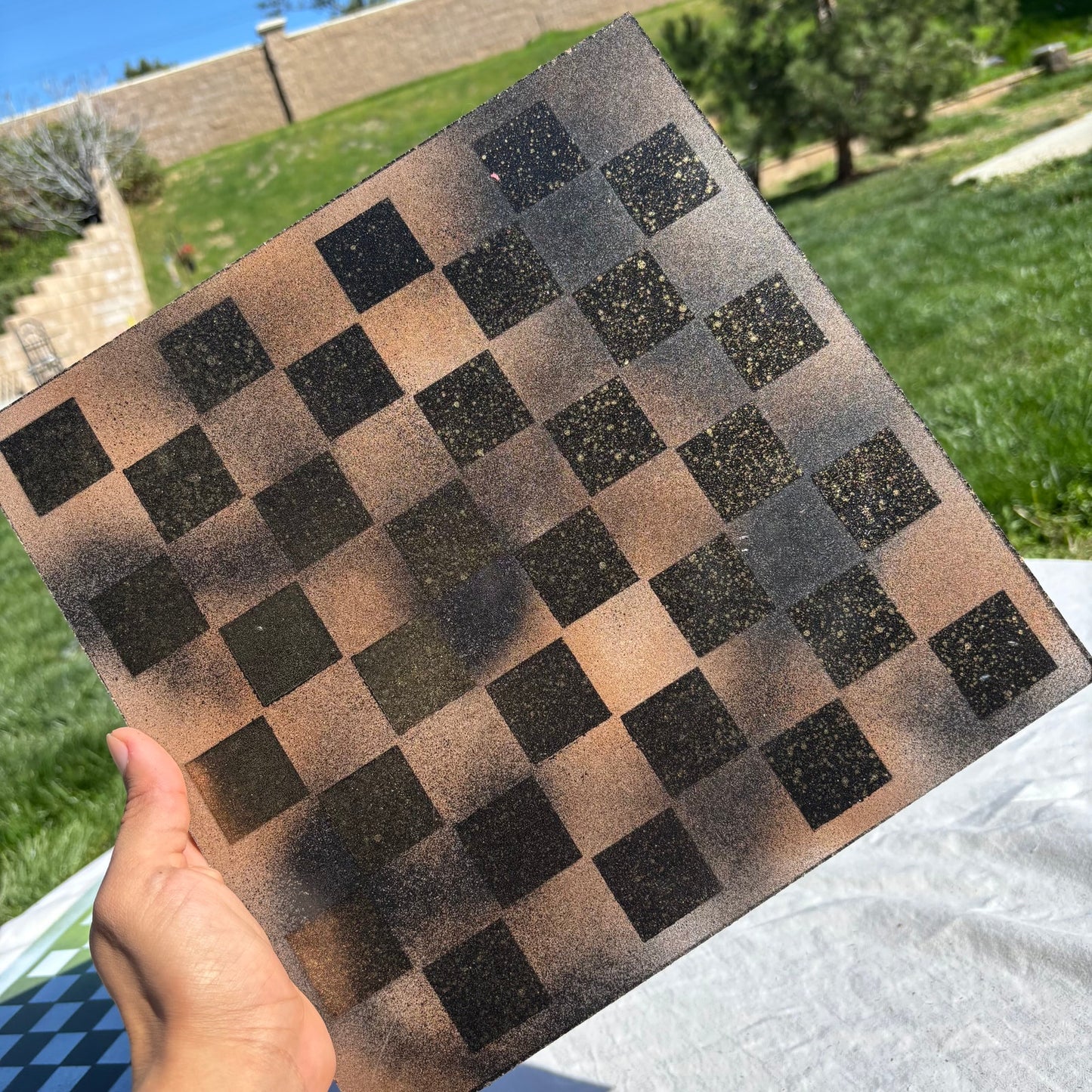 Vintage Brown - Painted Chess Set