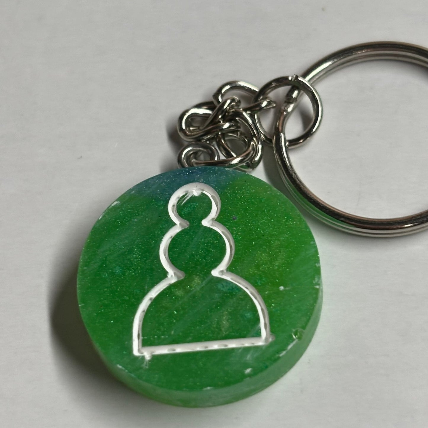 Green Pawn - Handmade Resin Keychain
