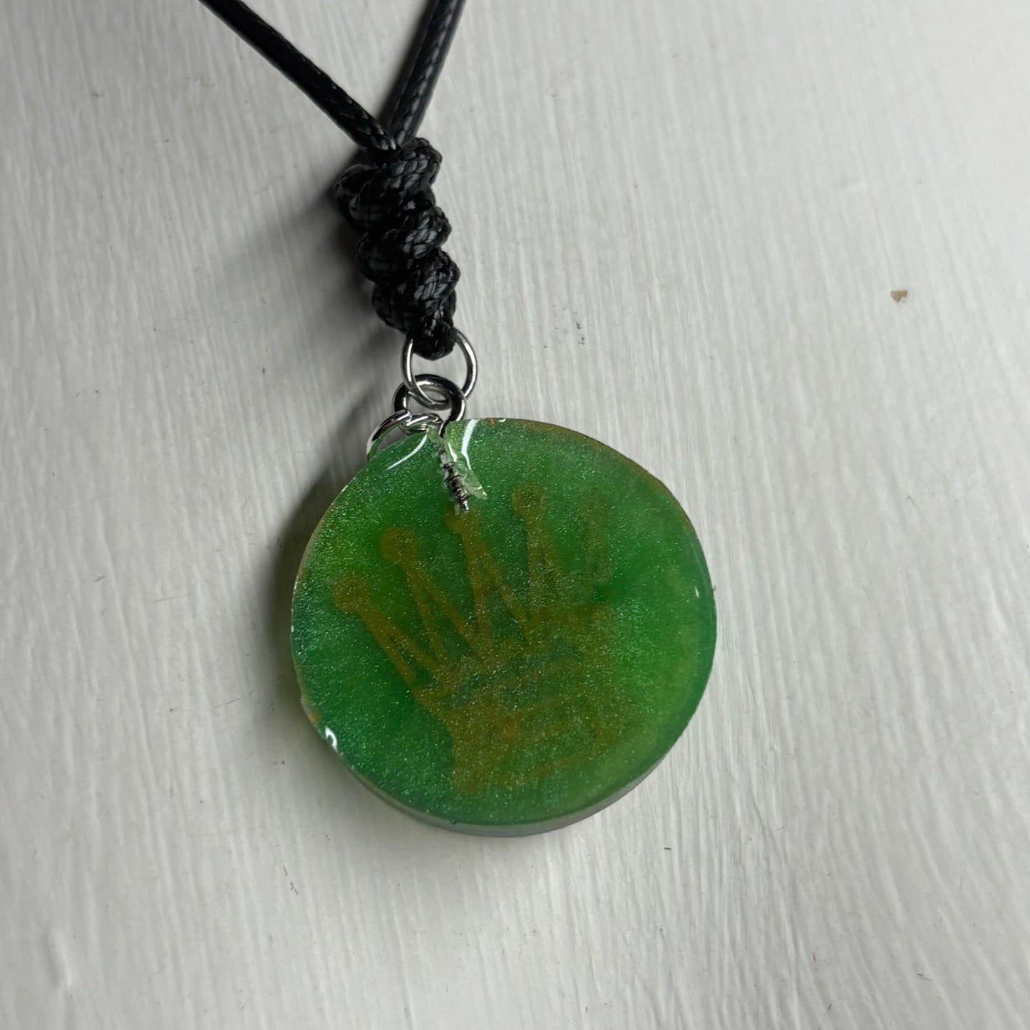 Aqua Orange Queen - Handmade Resin Chess Necklace