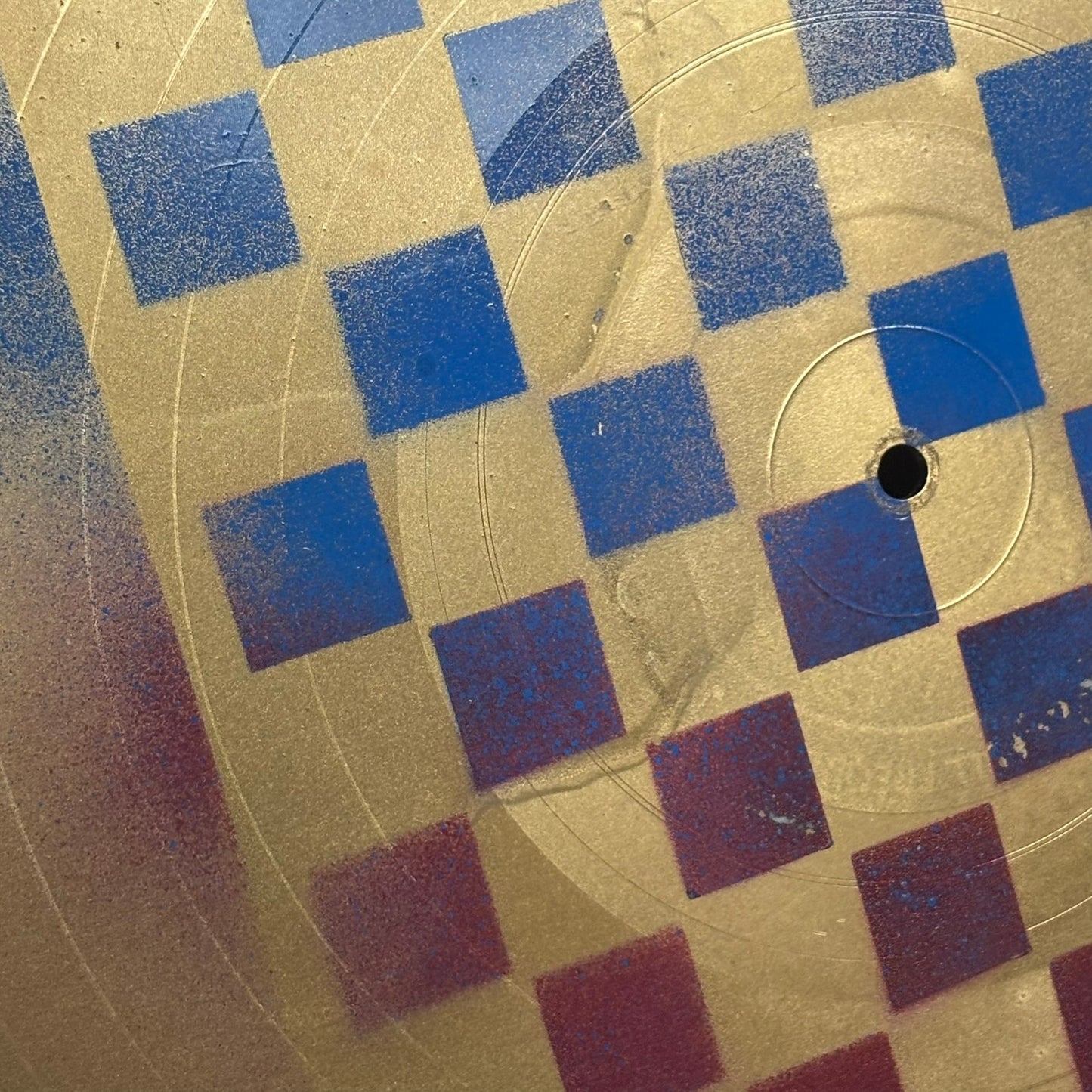 Golden Red & Blue - Vinyl Chess Board