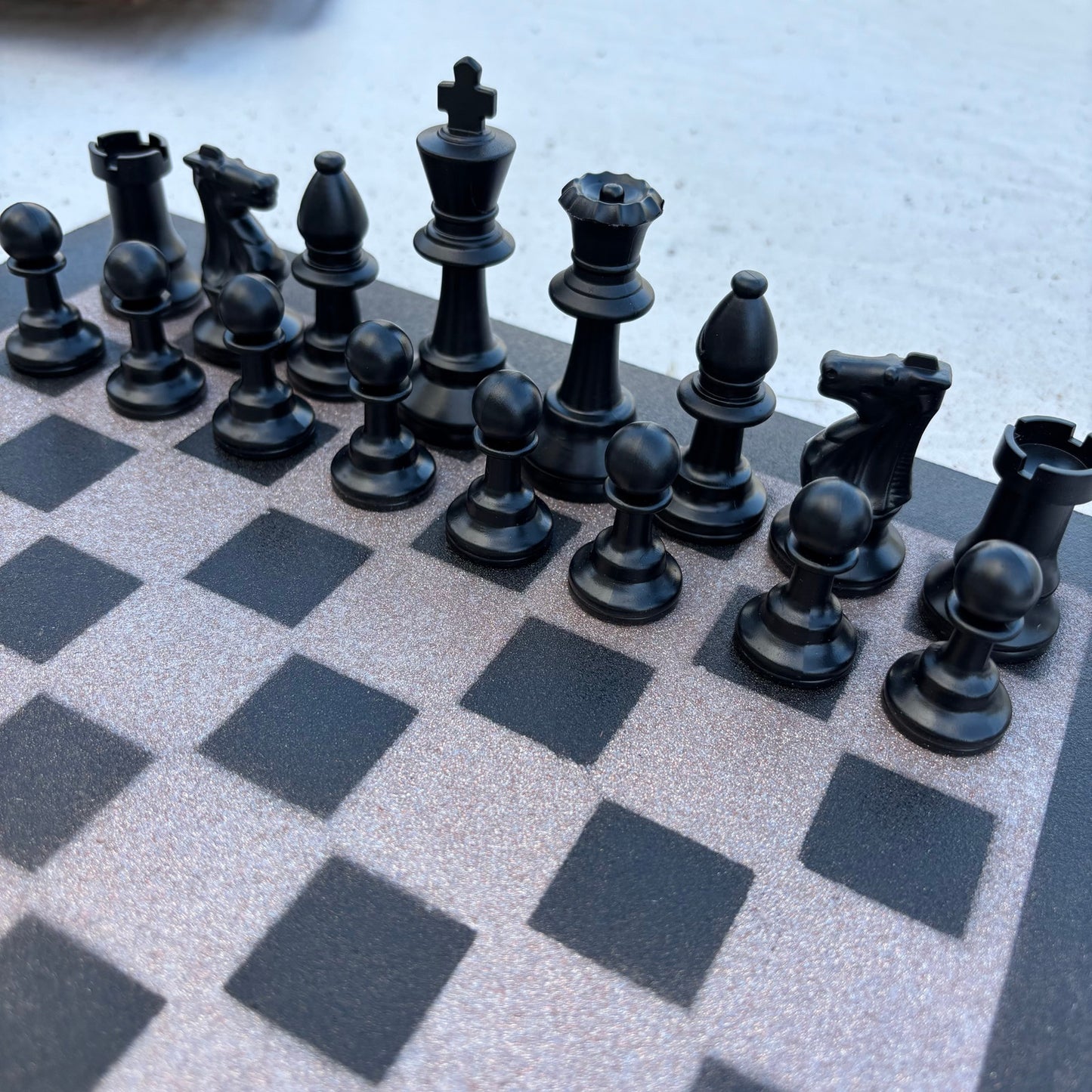 Simple Brown - Painted Chess Set