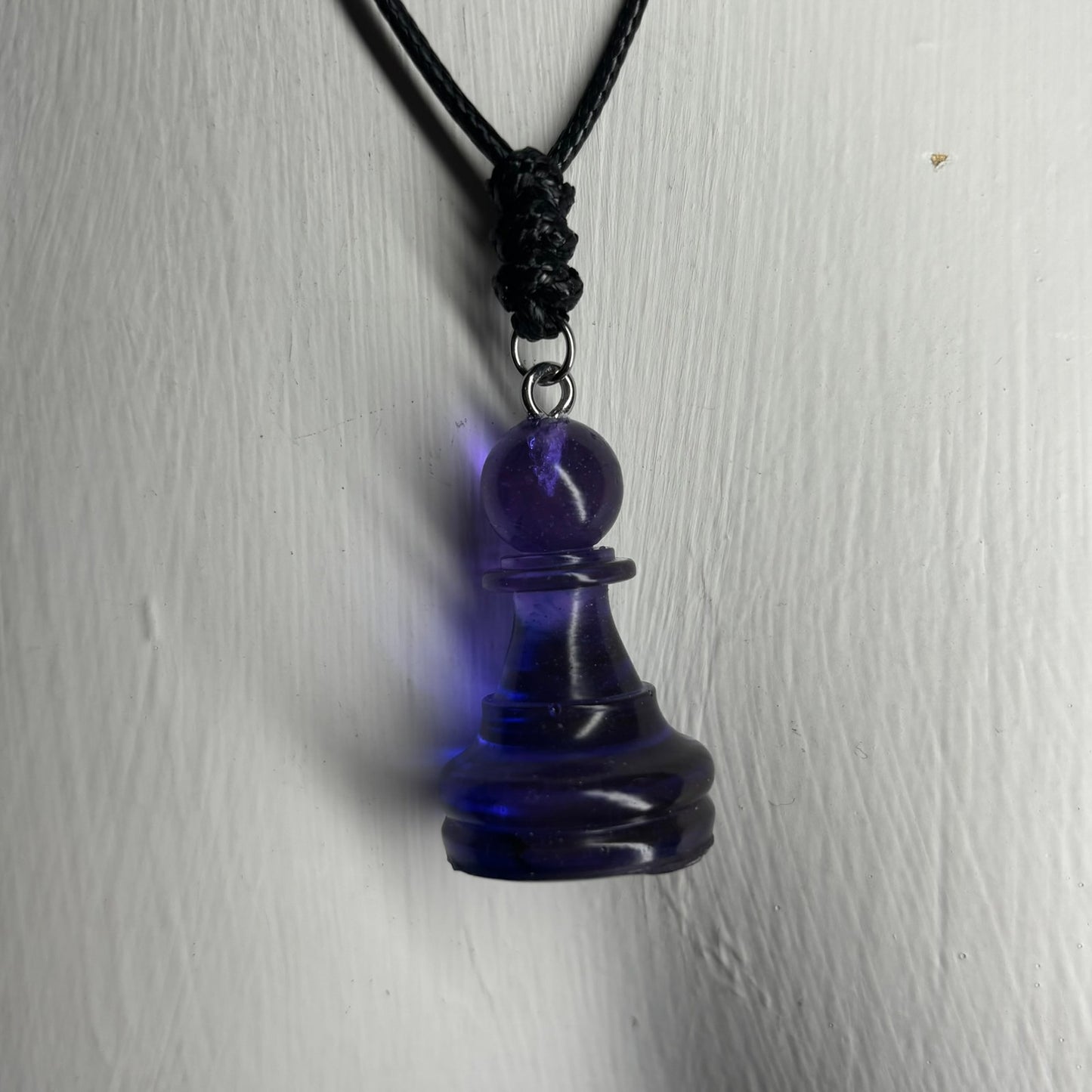 Purple Translucent Pawn - Handmade Resin Chess Necklace