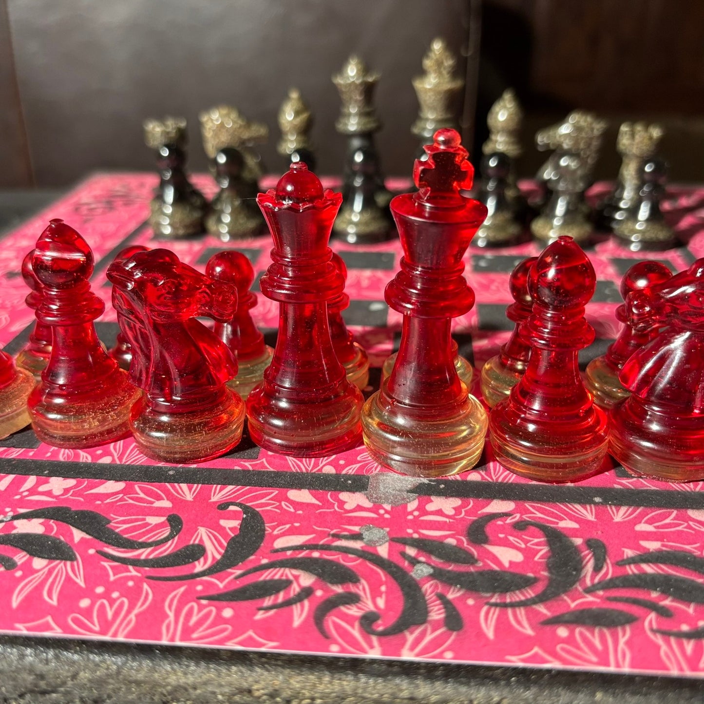 Royal Red - Scrapbook Chess Set