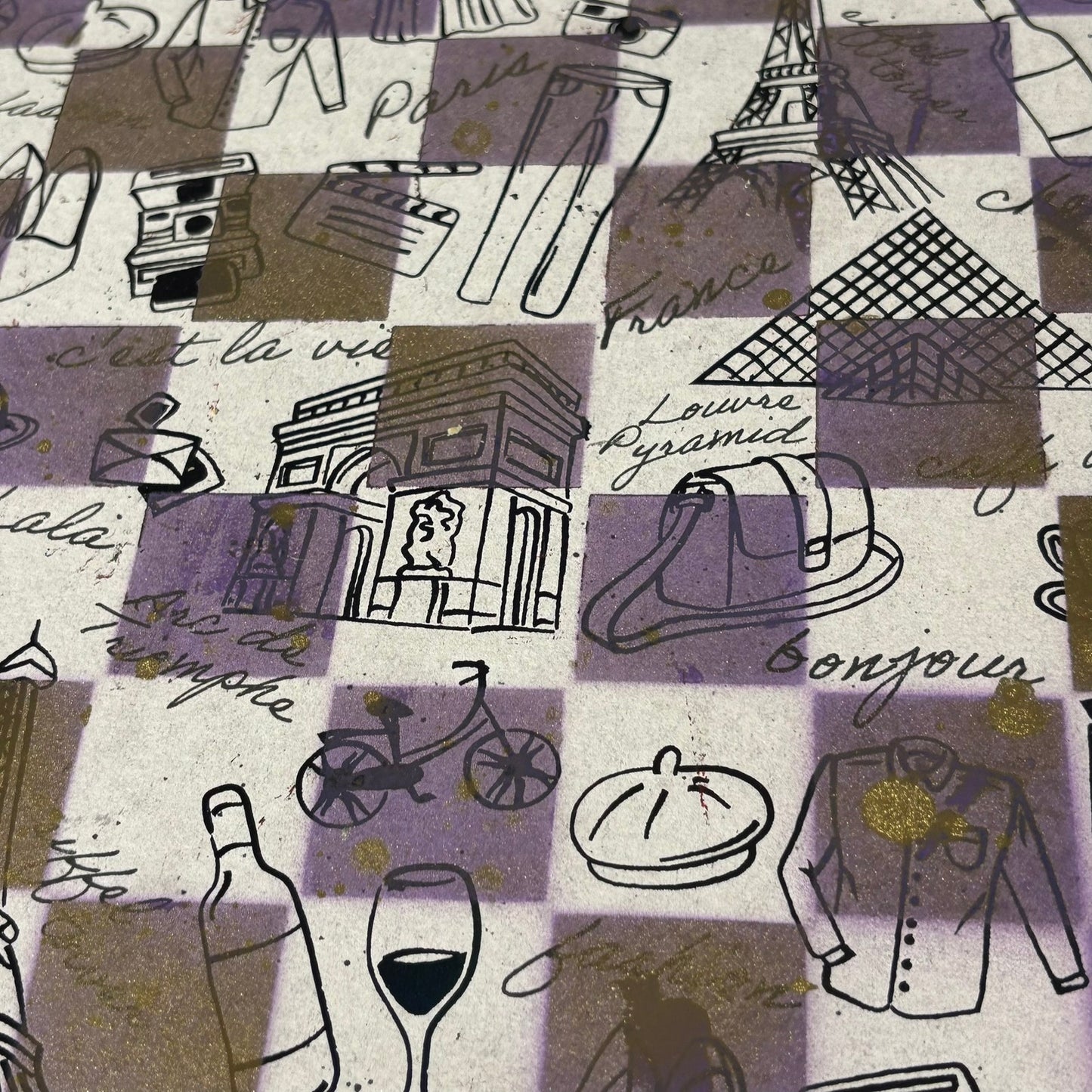 Fashionable Purple - Scrapbook Chess Set
