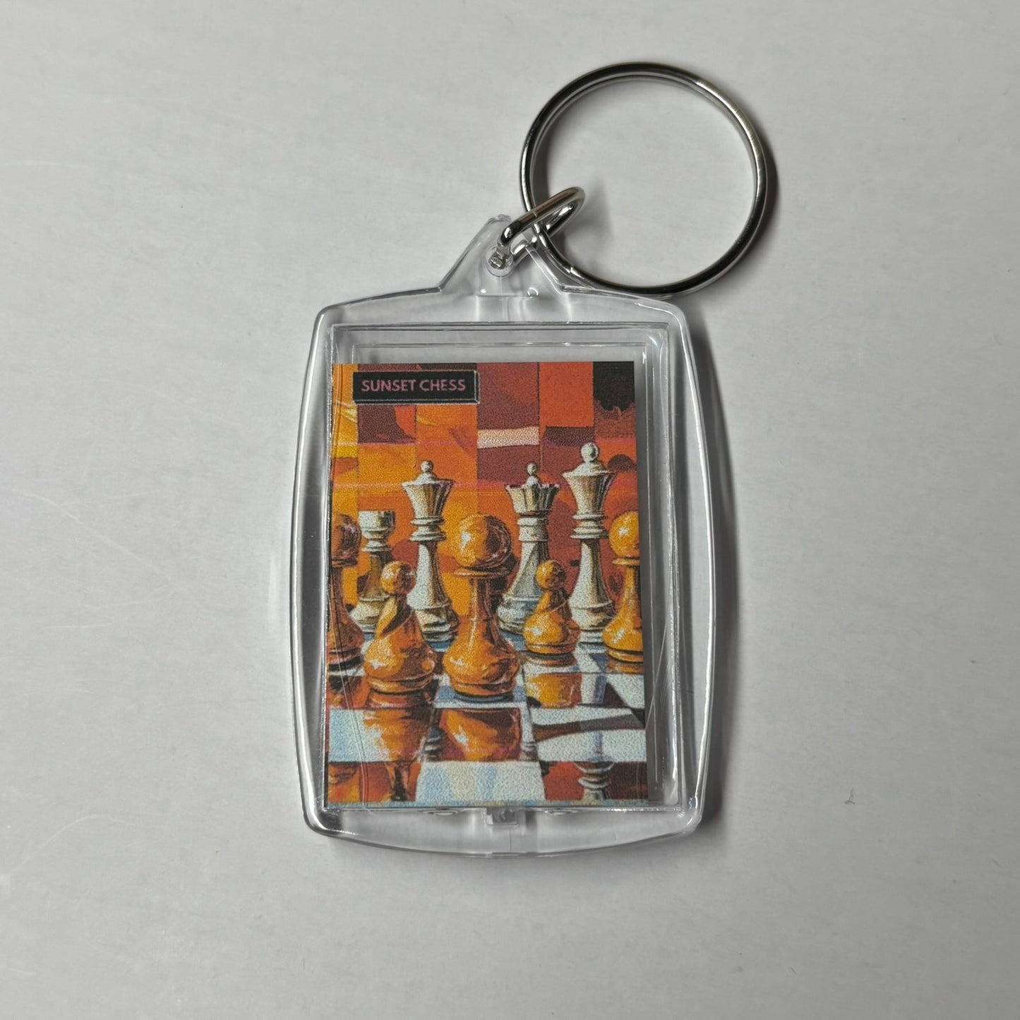 Orange Set - Sunset Chess Photo Keychain