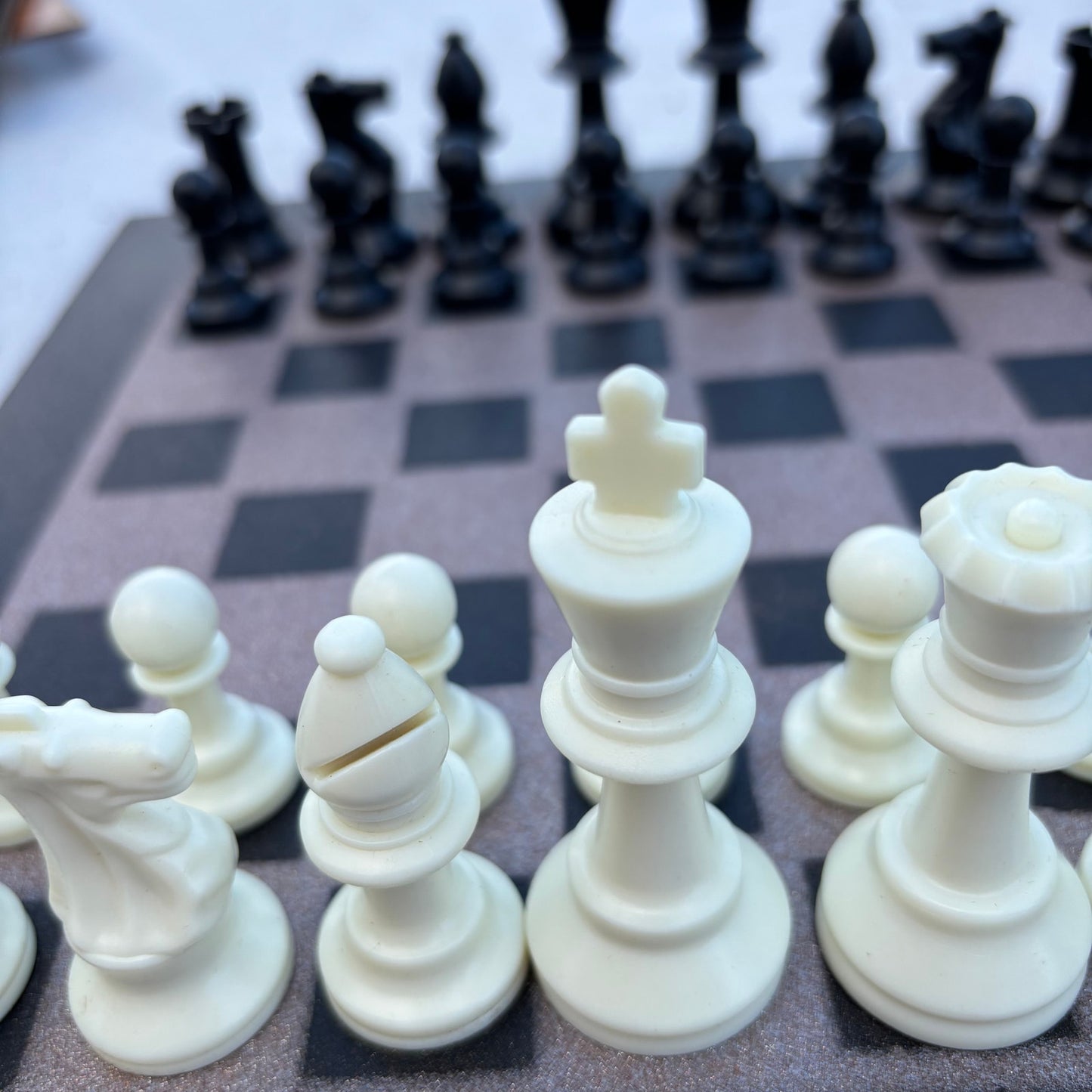 Simple Brown - Painted Chess Set