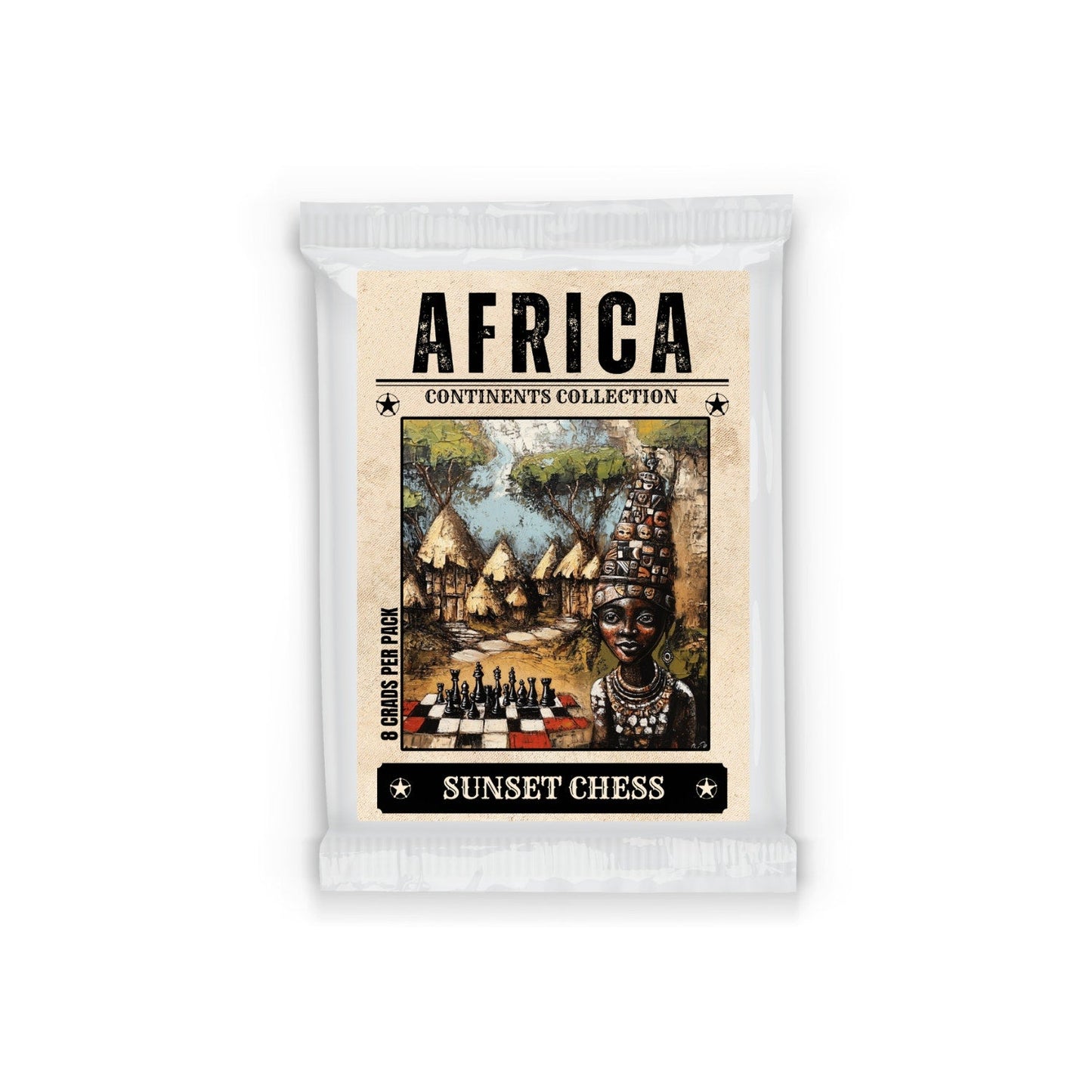 🎁 Africa Edition - Sunset Chess Scrapbook Card Pack (100% off)